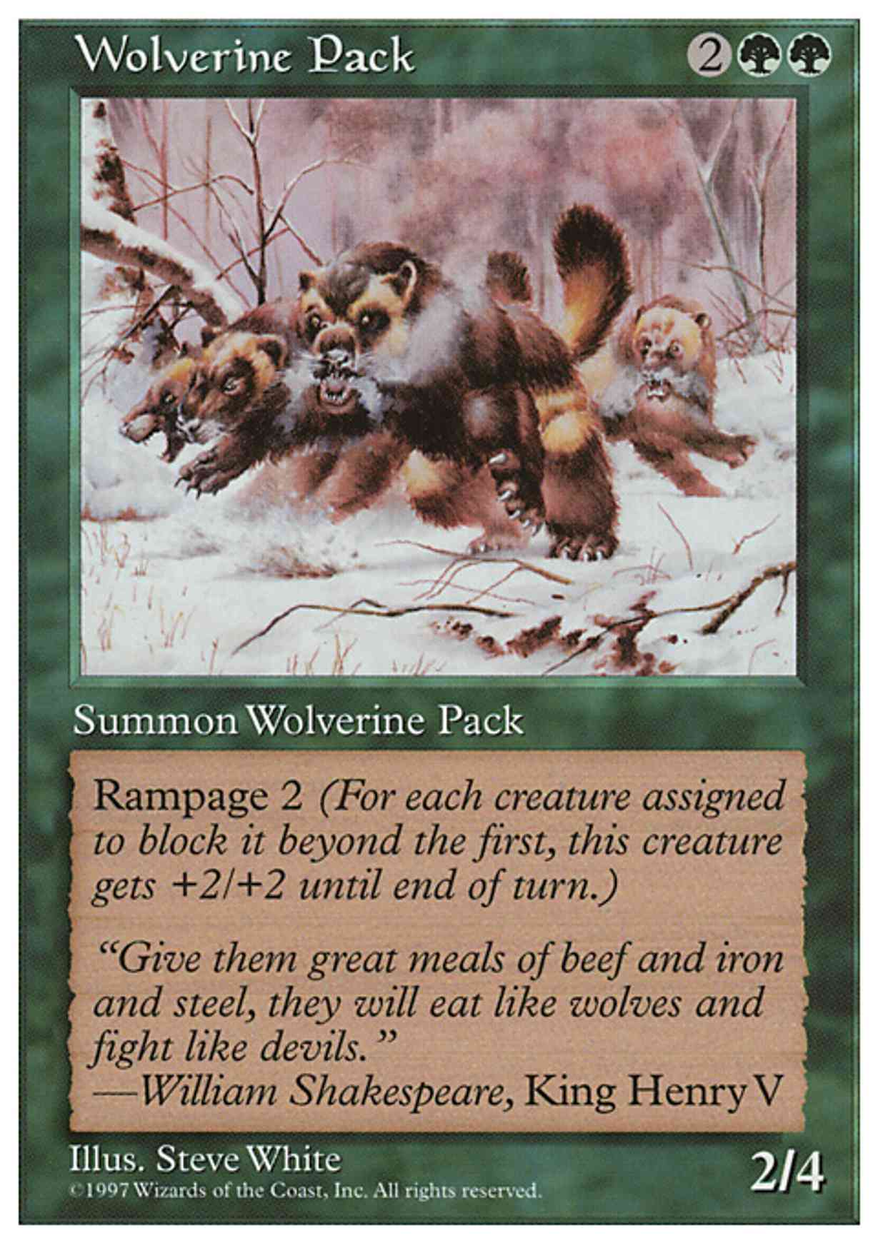 Wolverine Pack magic card front