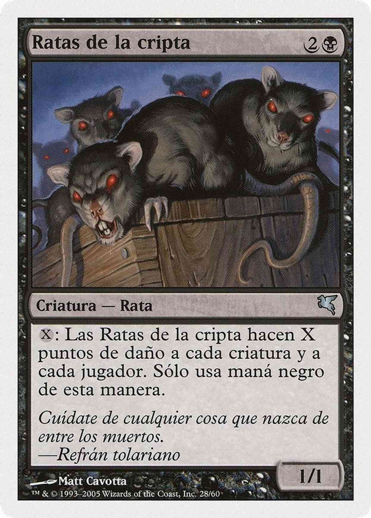 Crypt Rats (Spanish) - "Ratas de la cripta" magic card front