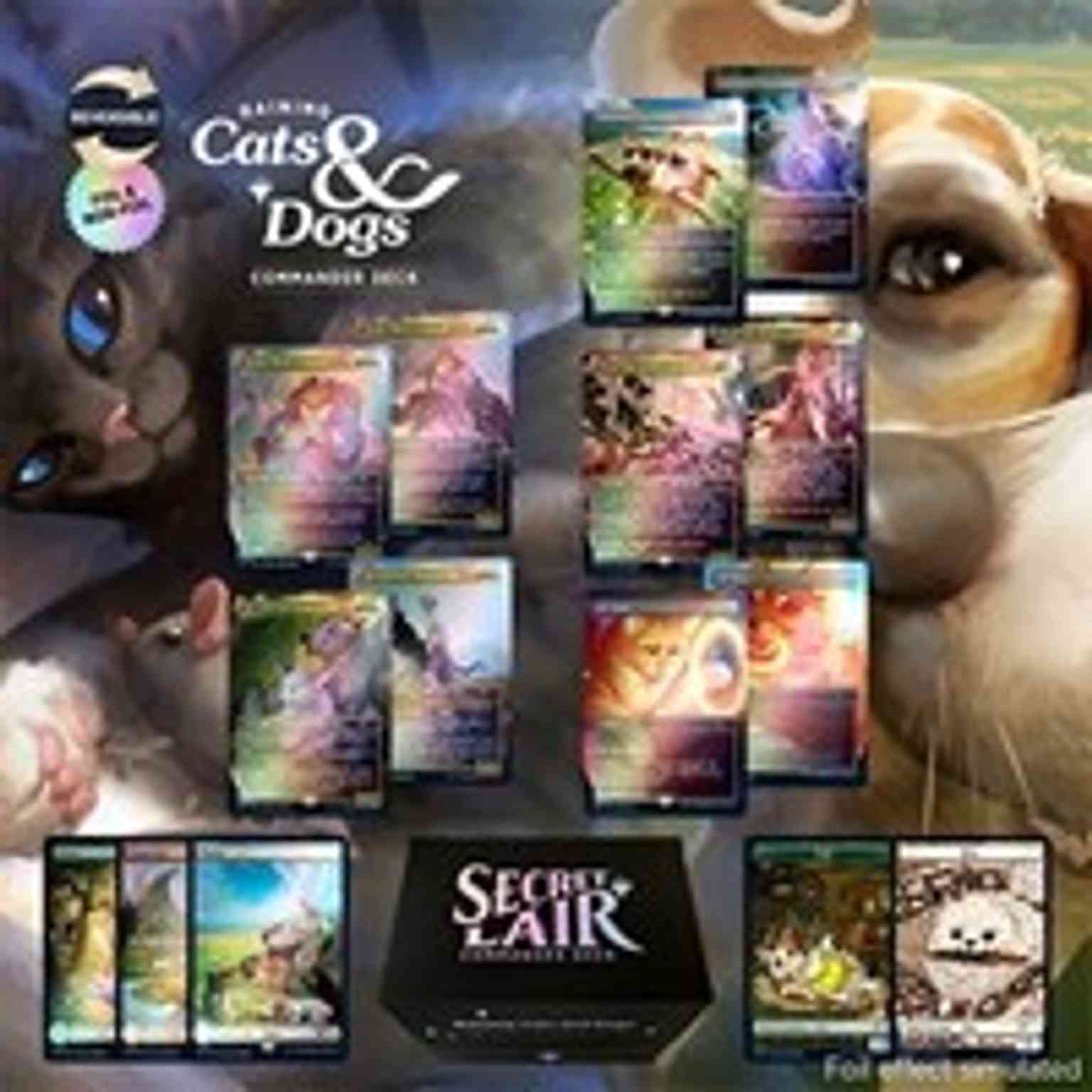 Secret Lair Commander Deck: Raining Cats and Dogs magic card front