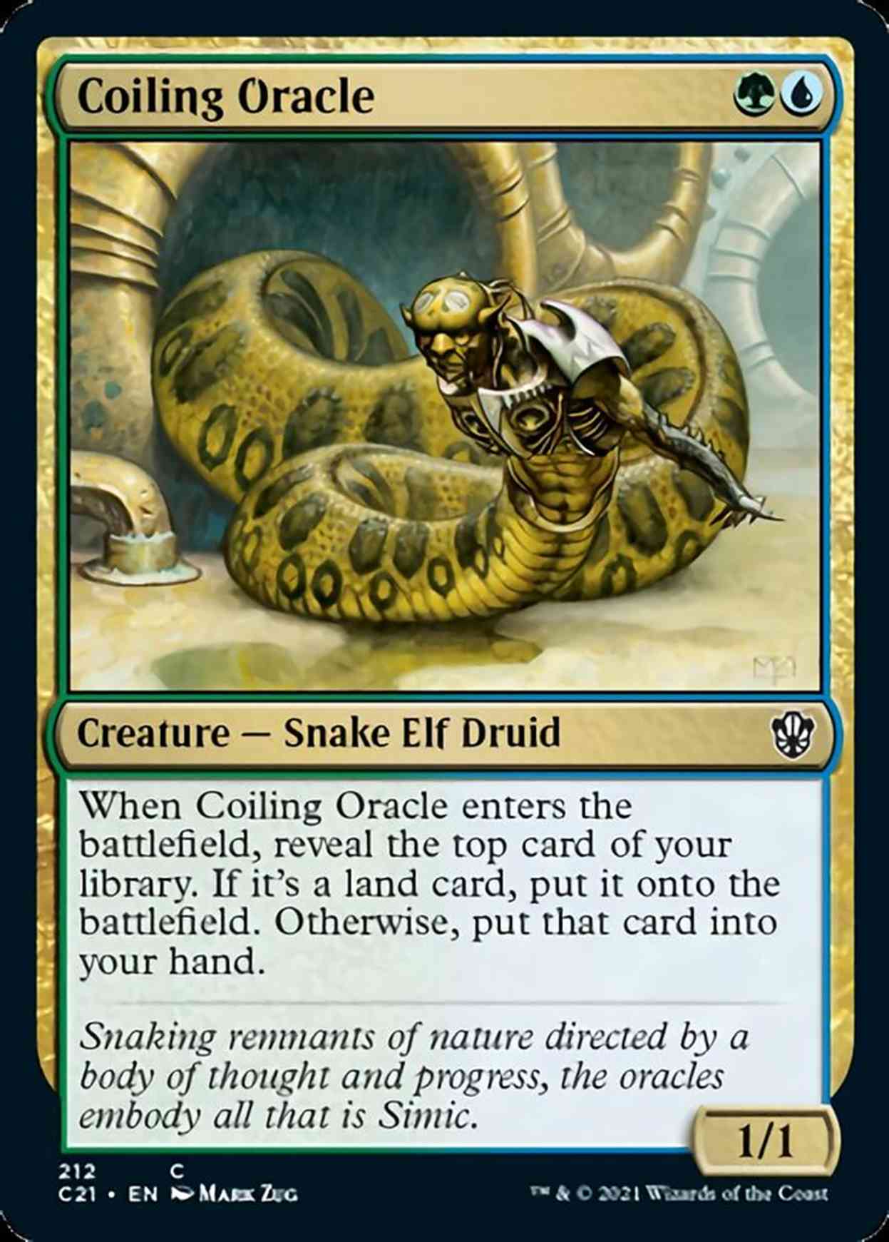 Coiling Oracle magic card front