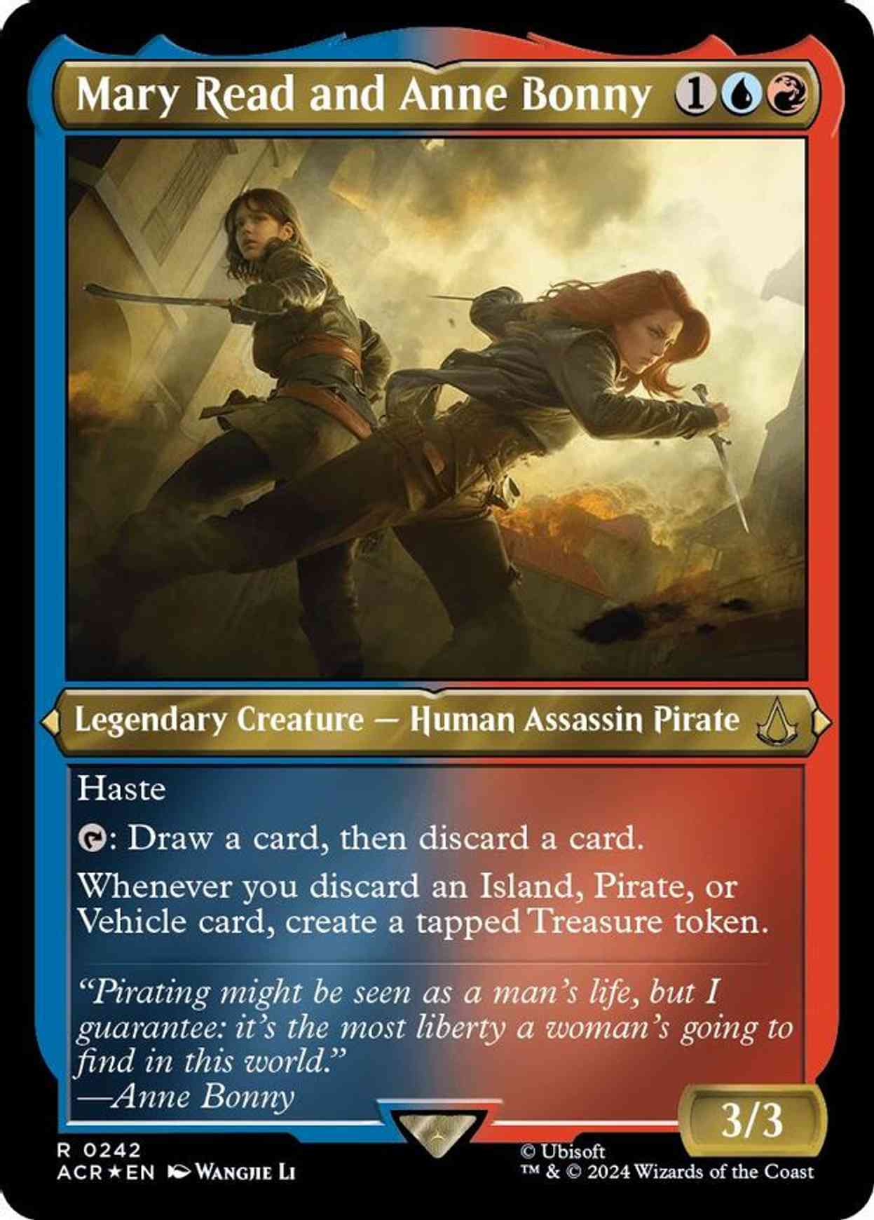 Mary Read and Anne Bonny (Foil Etched) magic card front