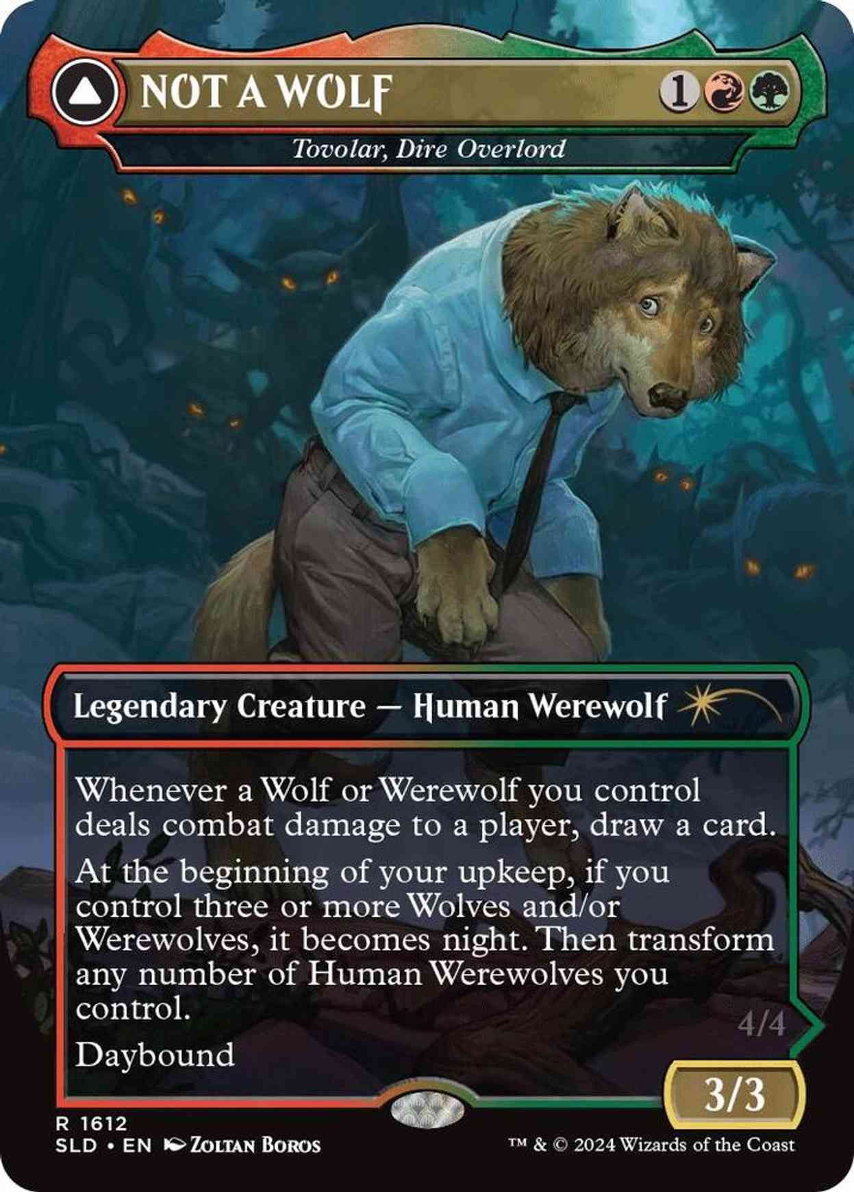 NOT A WOLF - Tovolar, Dire Overlord magic card front