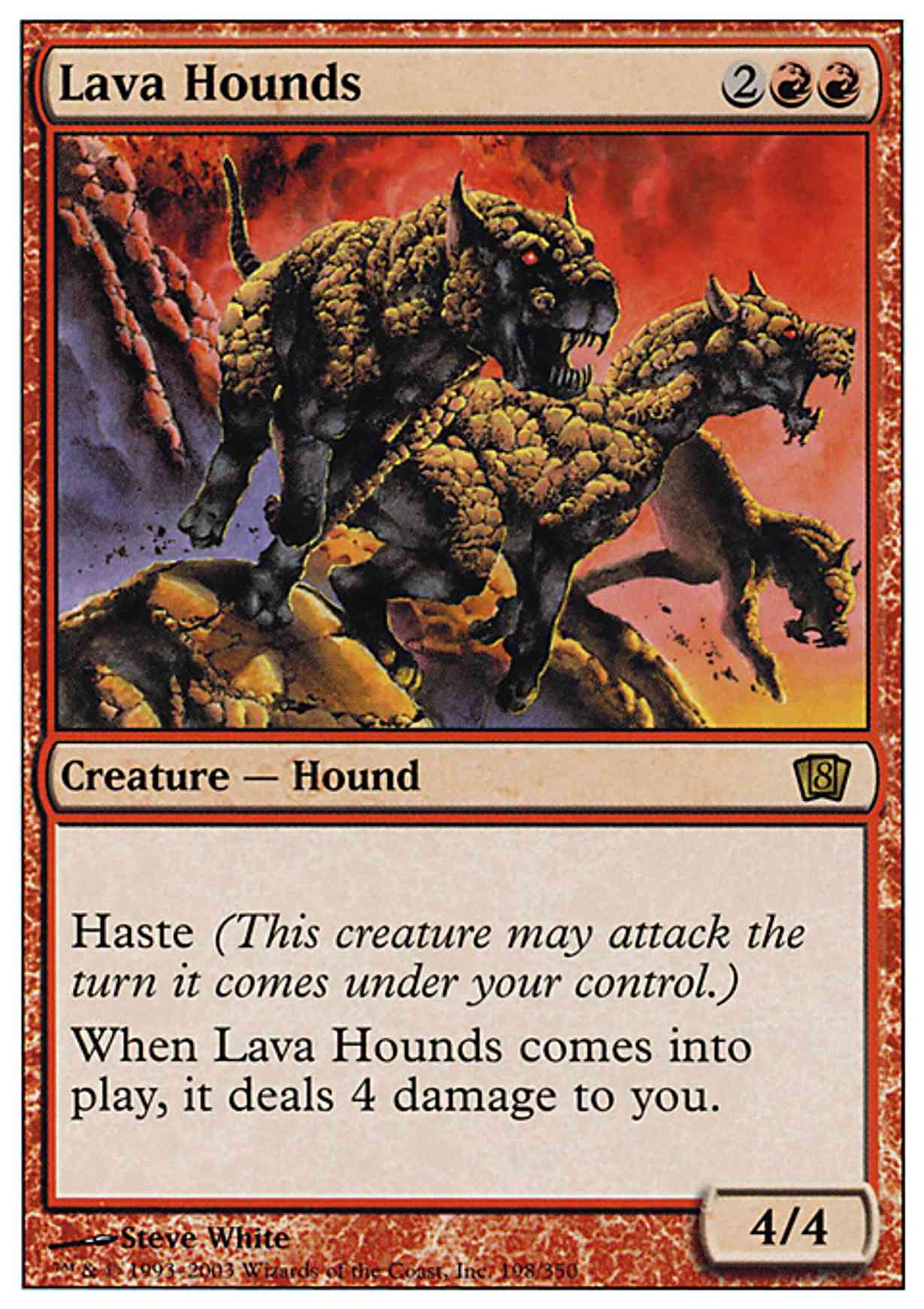 Lava Hounds magic card front