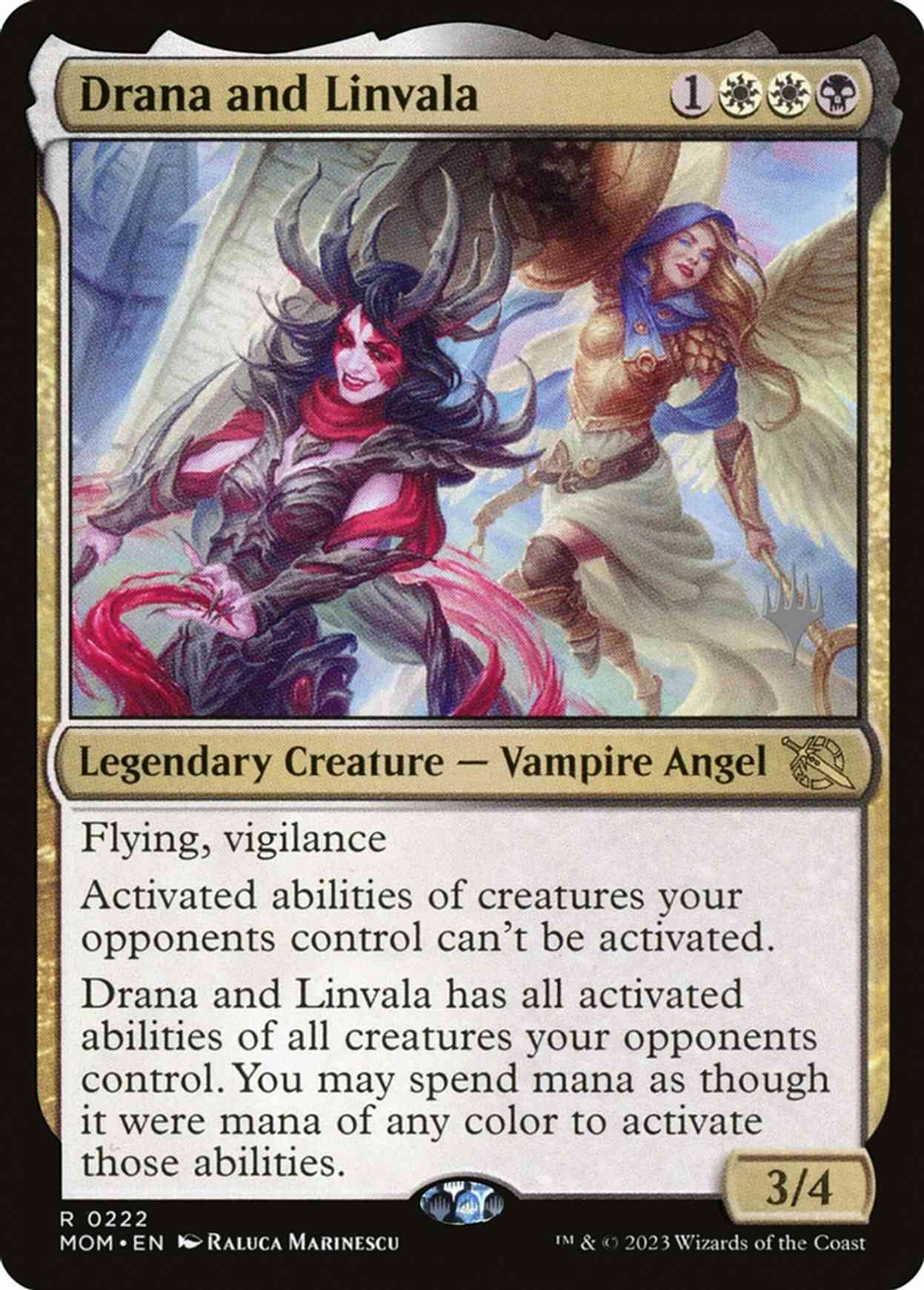 Drana and Linvala magic card front