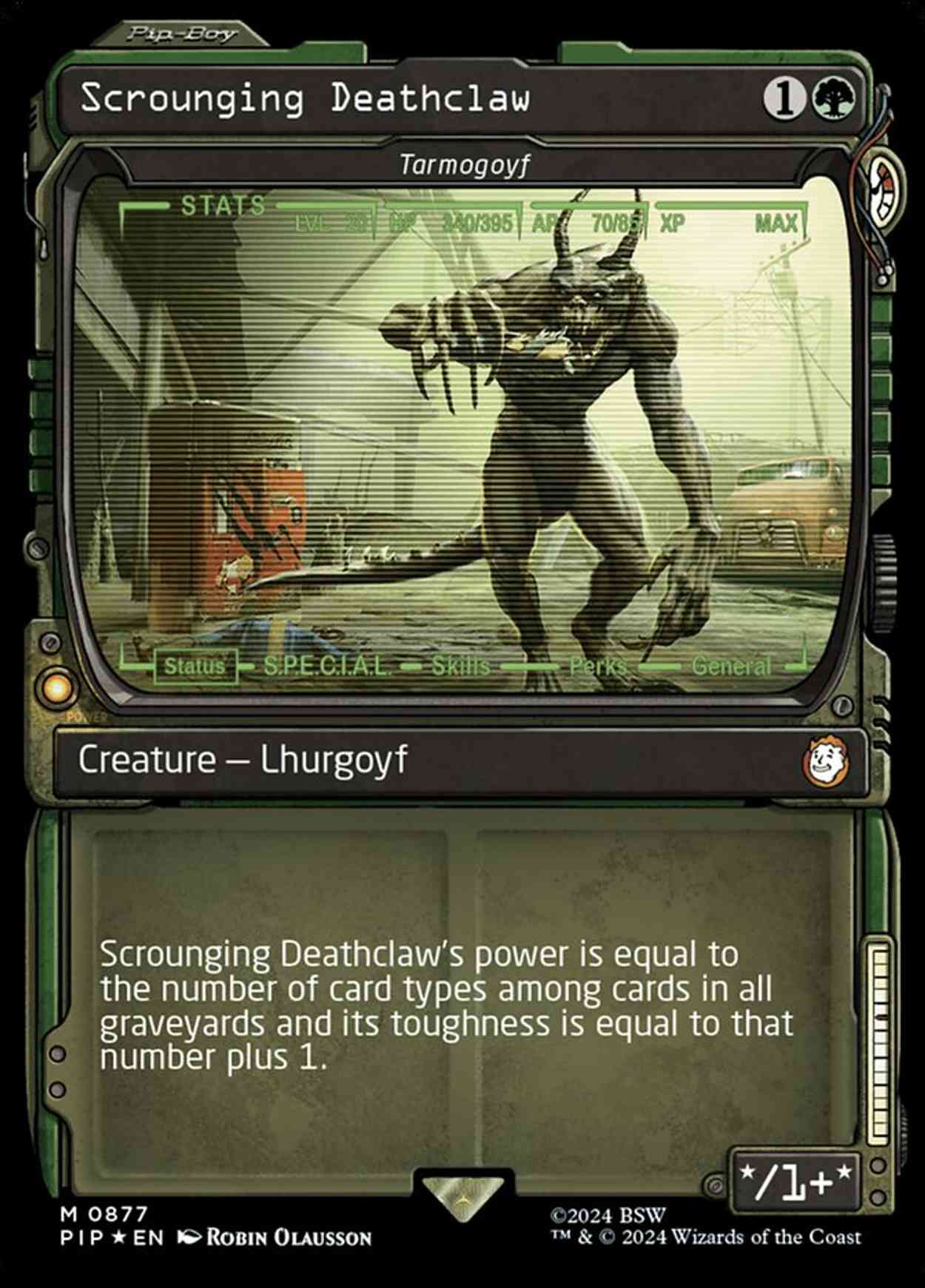 Scrounging Deathclaw - Tarmogoyf (Showcase) (Surge Foil) magic card front