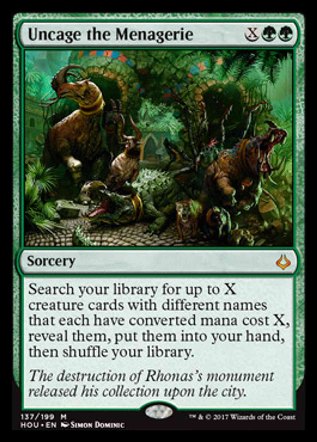 Uncage the Menagerie magic card front