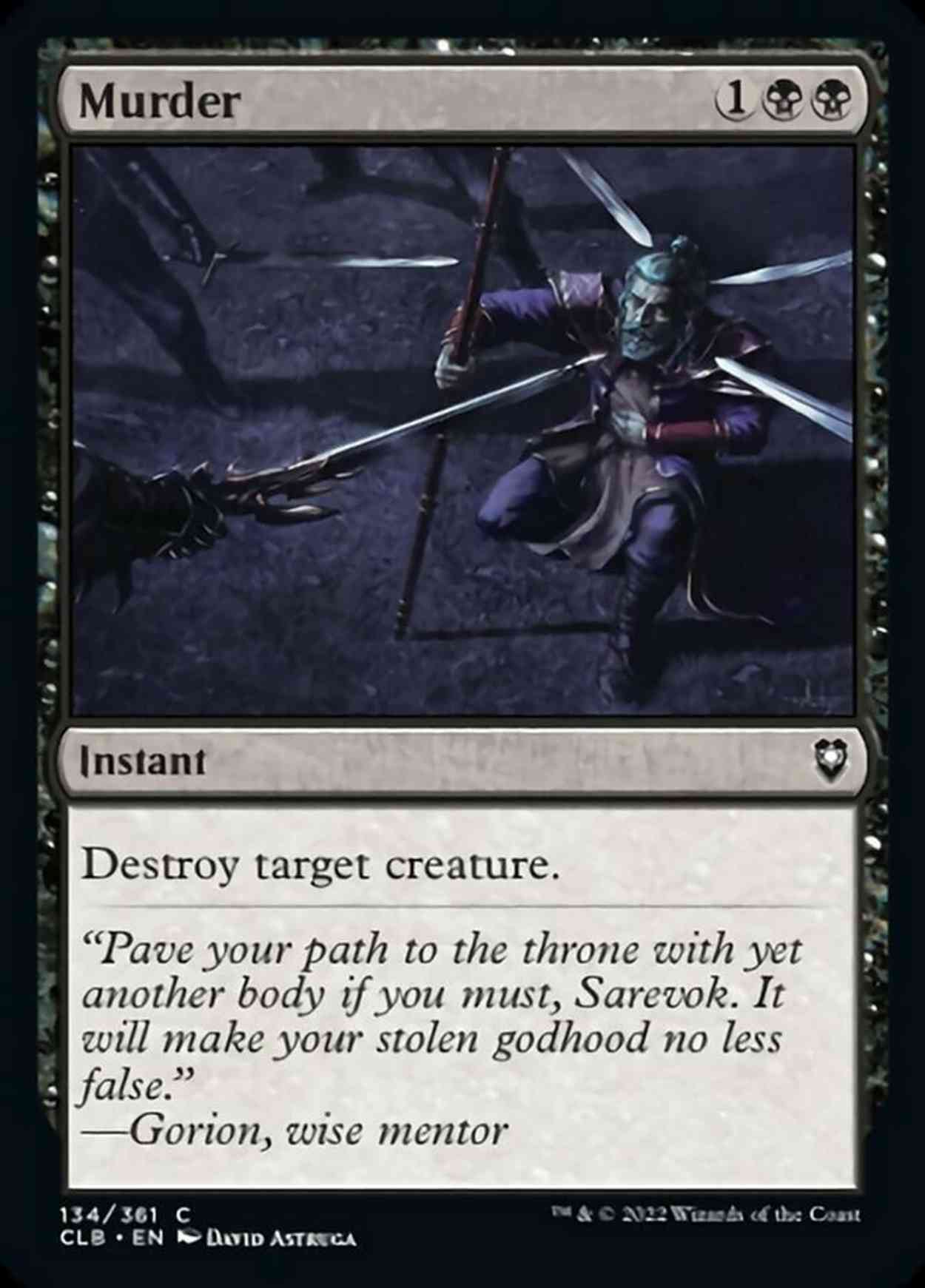 Murder magic card front