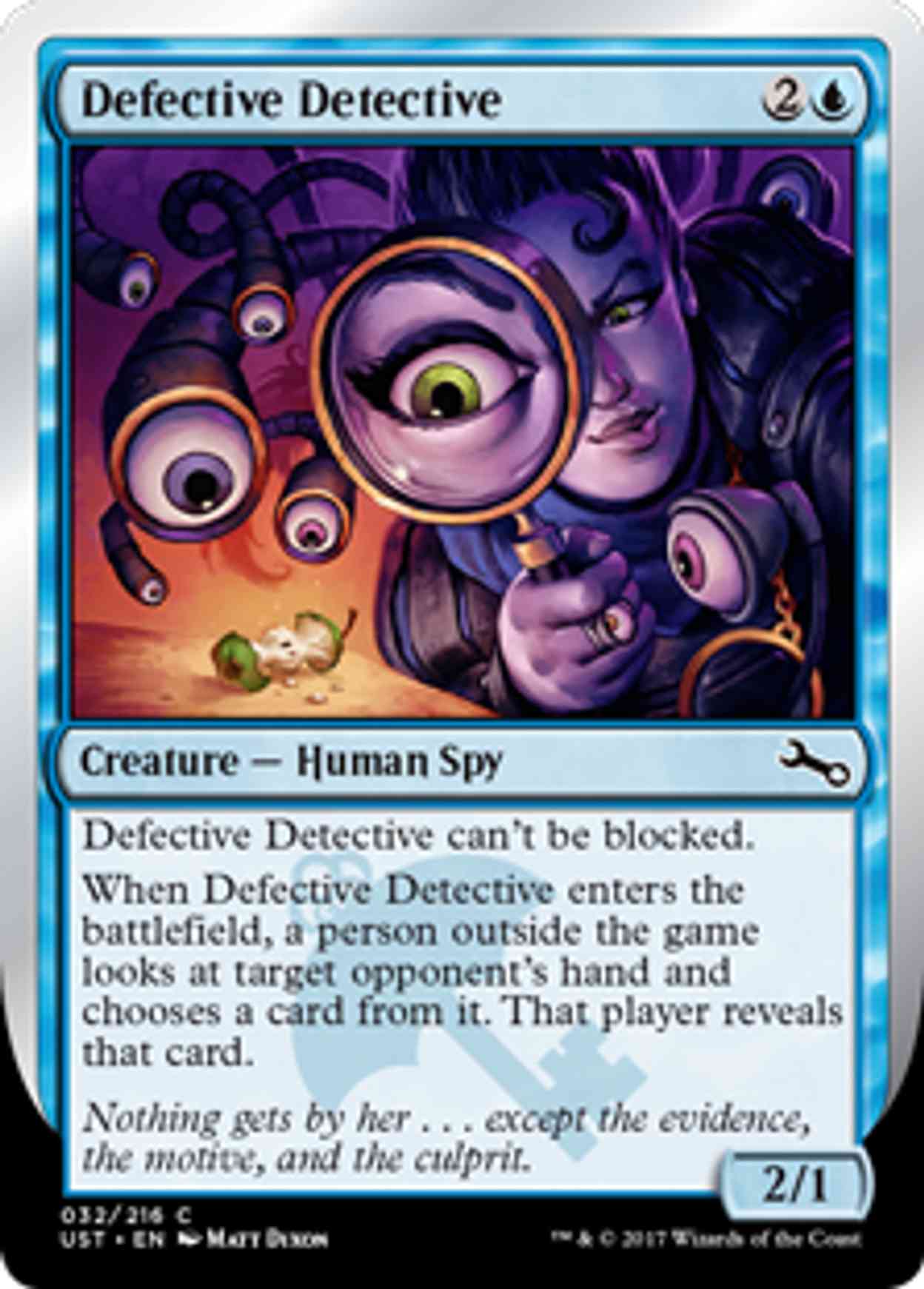 Defective Detective magic card front