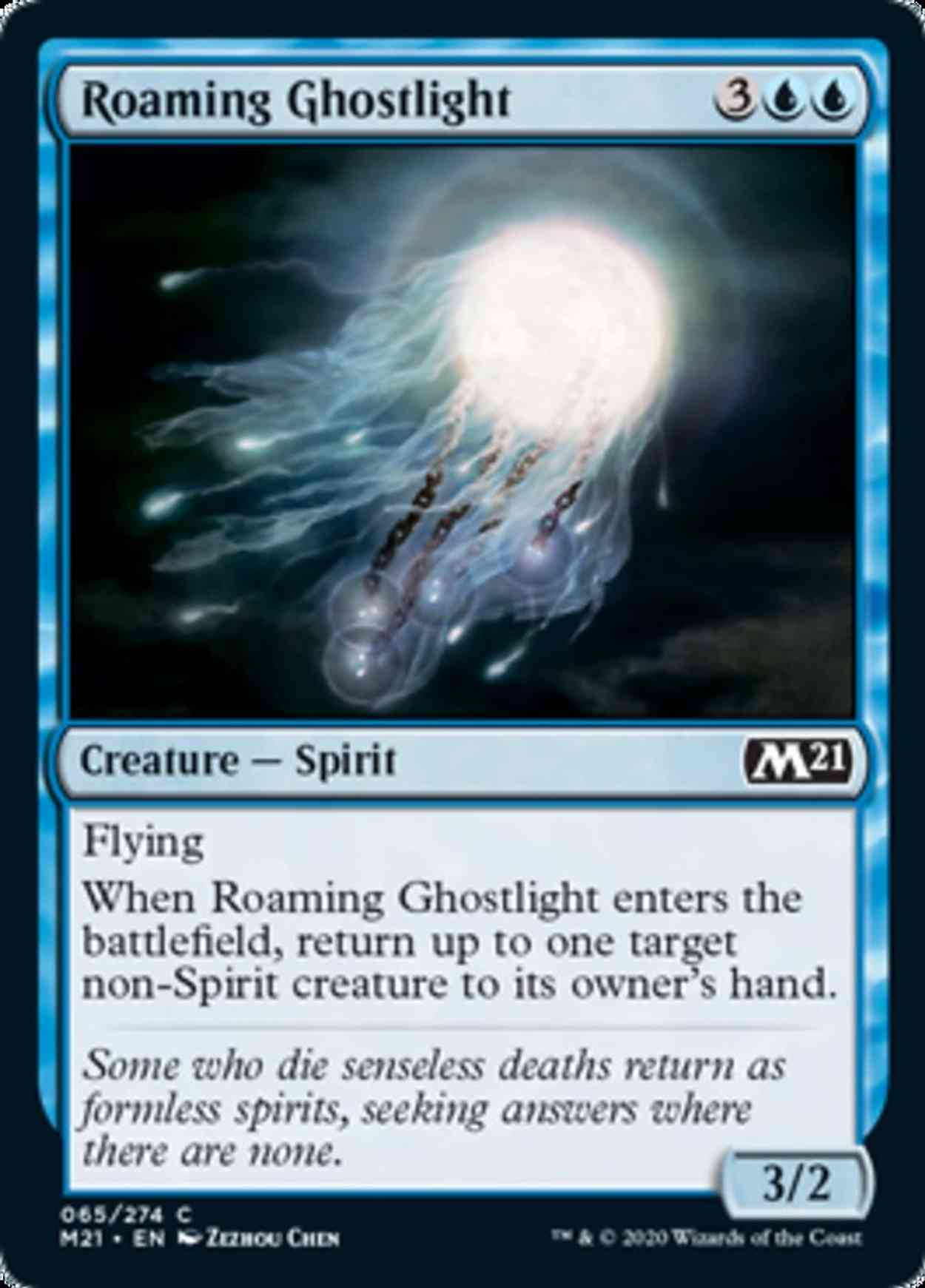 Roaming Ghostlight magic card front