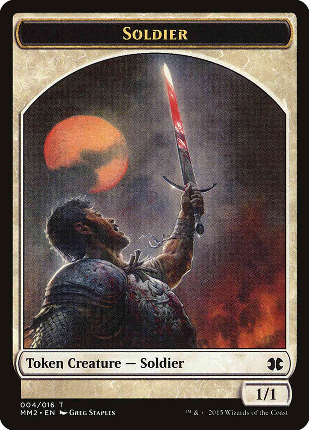 Soldier Token magic card front