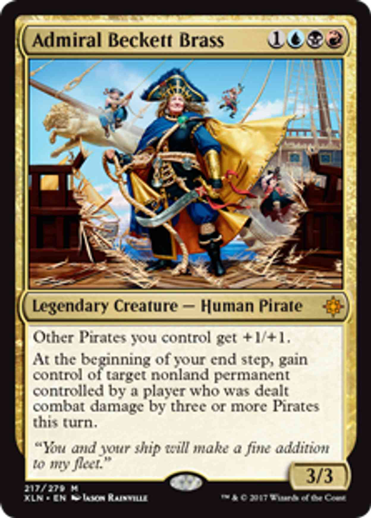 Admiral Beckett Brass magic card front