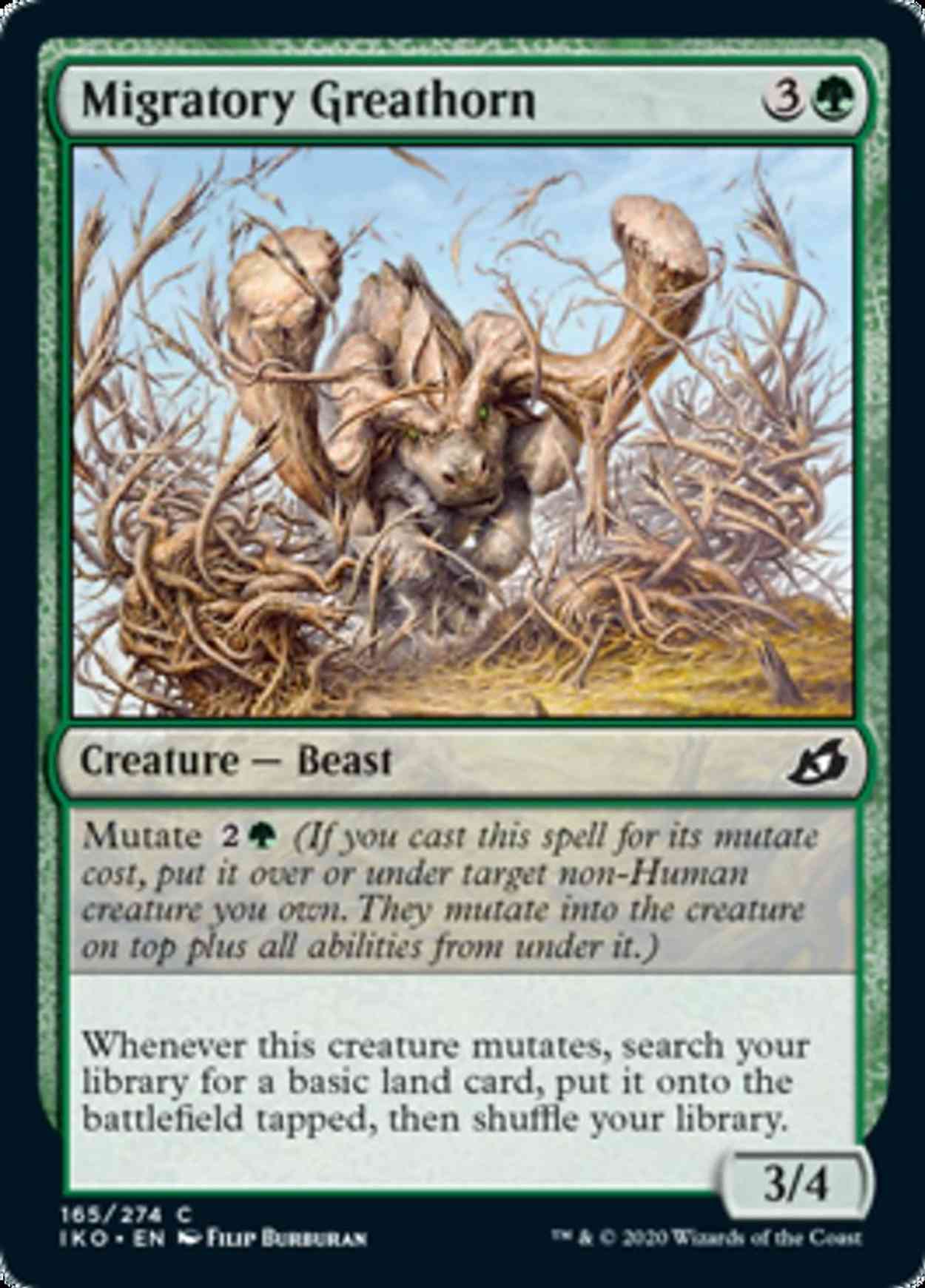 Migratory Greathorn magic card front