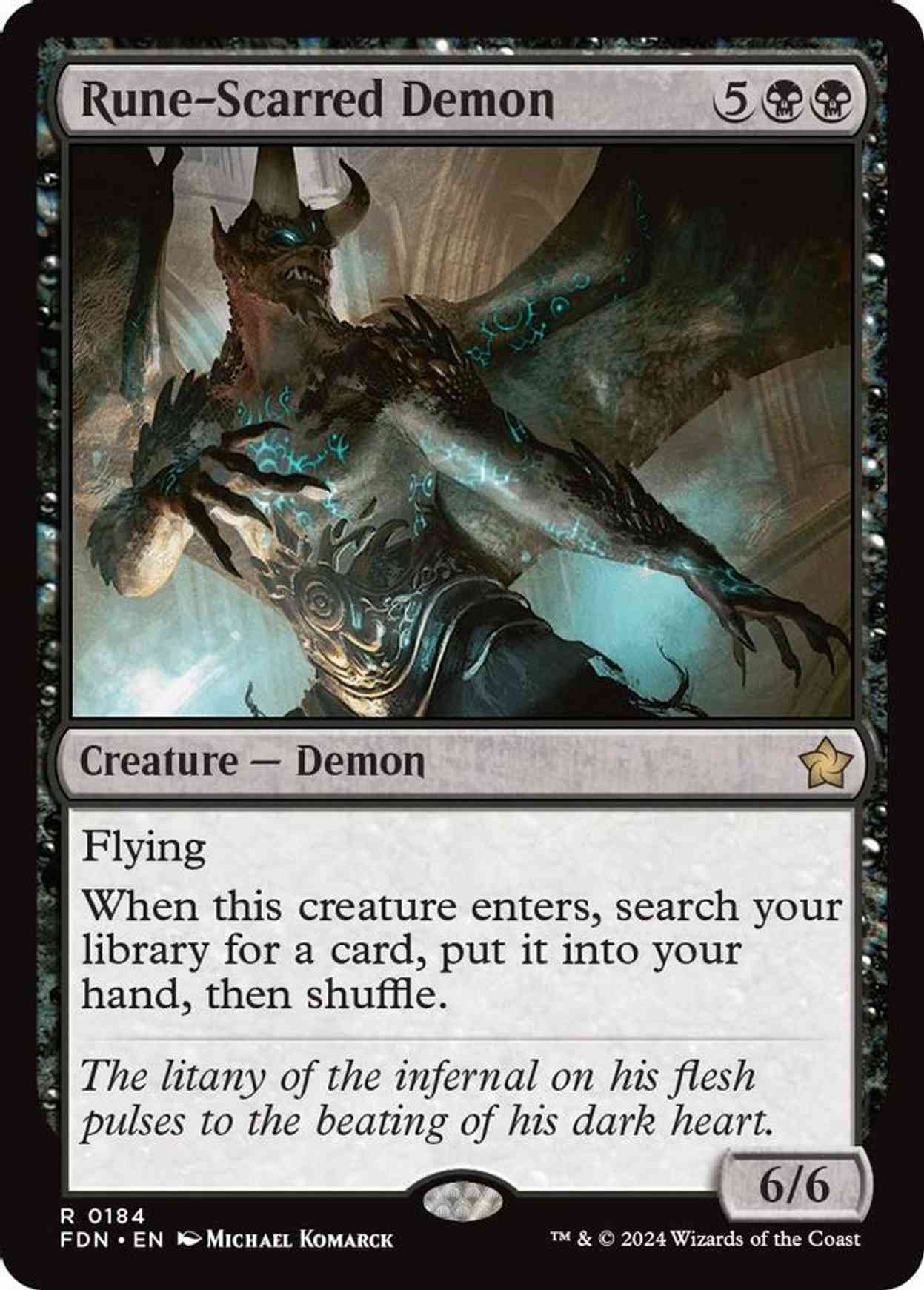 Rune-Scarred Demon magic card front