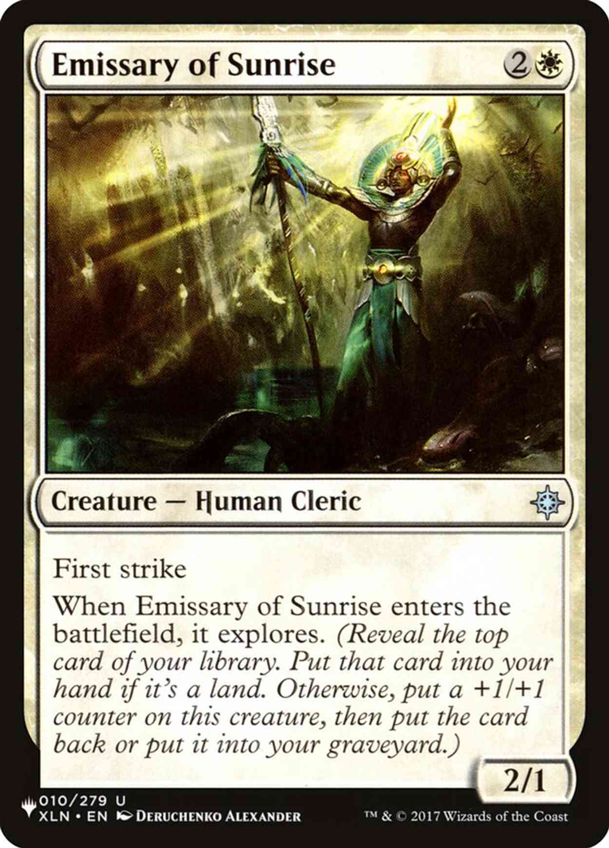 Emissary of Sunrise magic card front