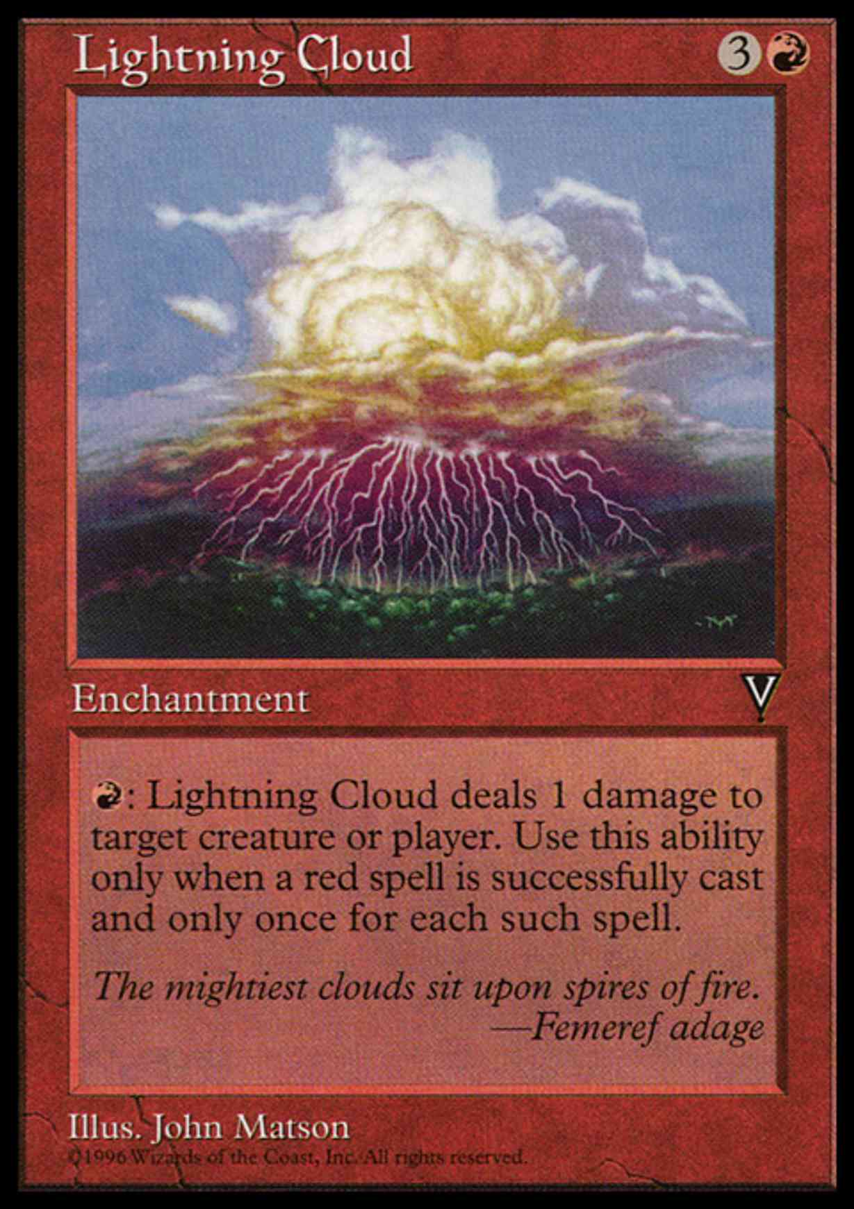 Lightning Cloud magic card front