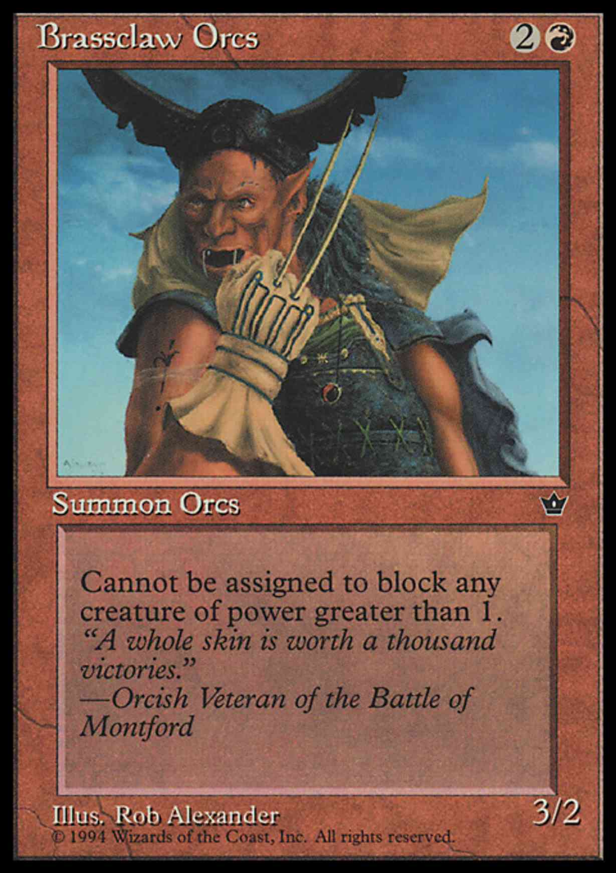 Brassclaw Orcs (Horned Helm) magic card front