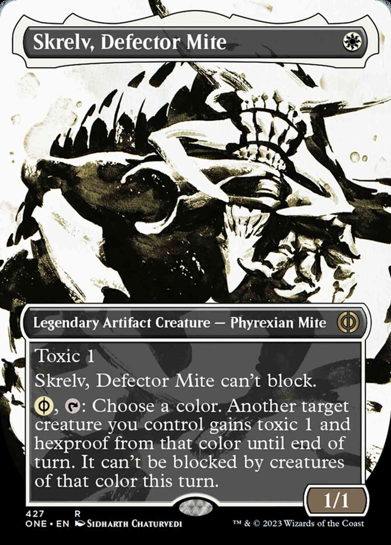 Skrelv, Defector Mite (Borderless) (Step-and-Compleat Foil) magic card front