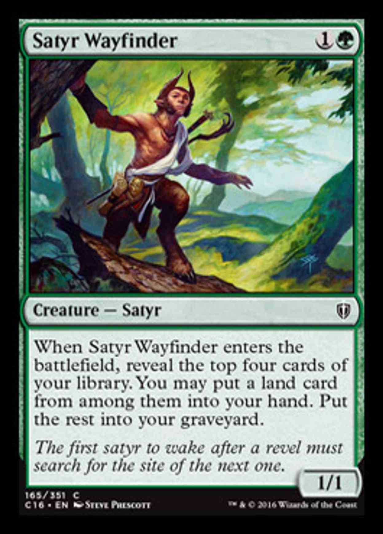 Satyr Wayfinder magic card front