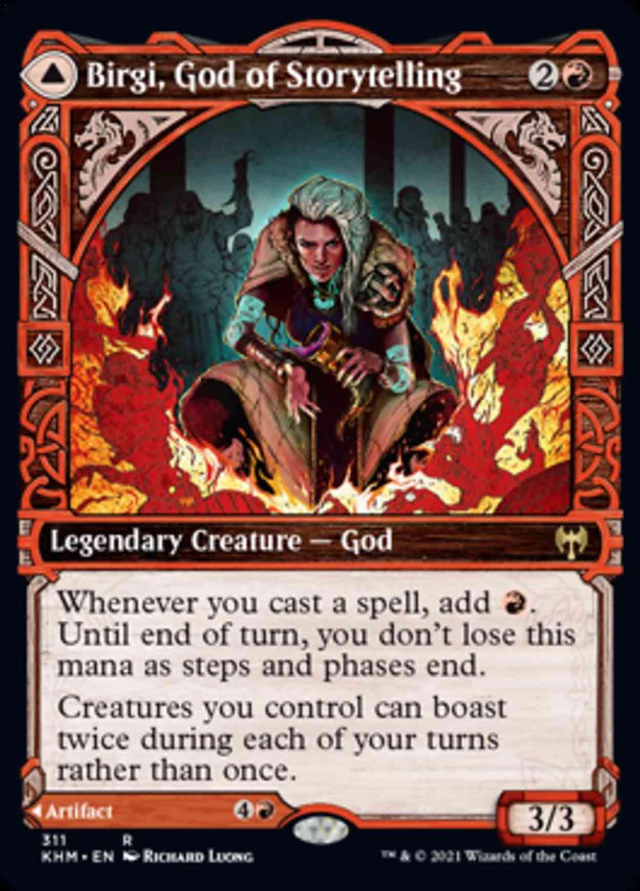 Birgi, God of Storytelling (Showcase) magic card front