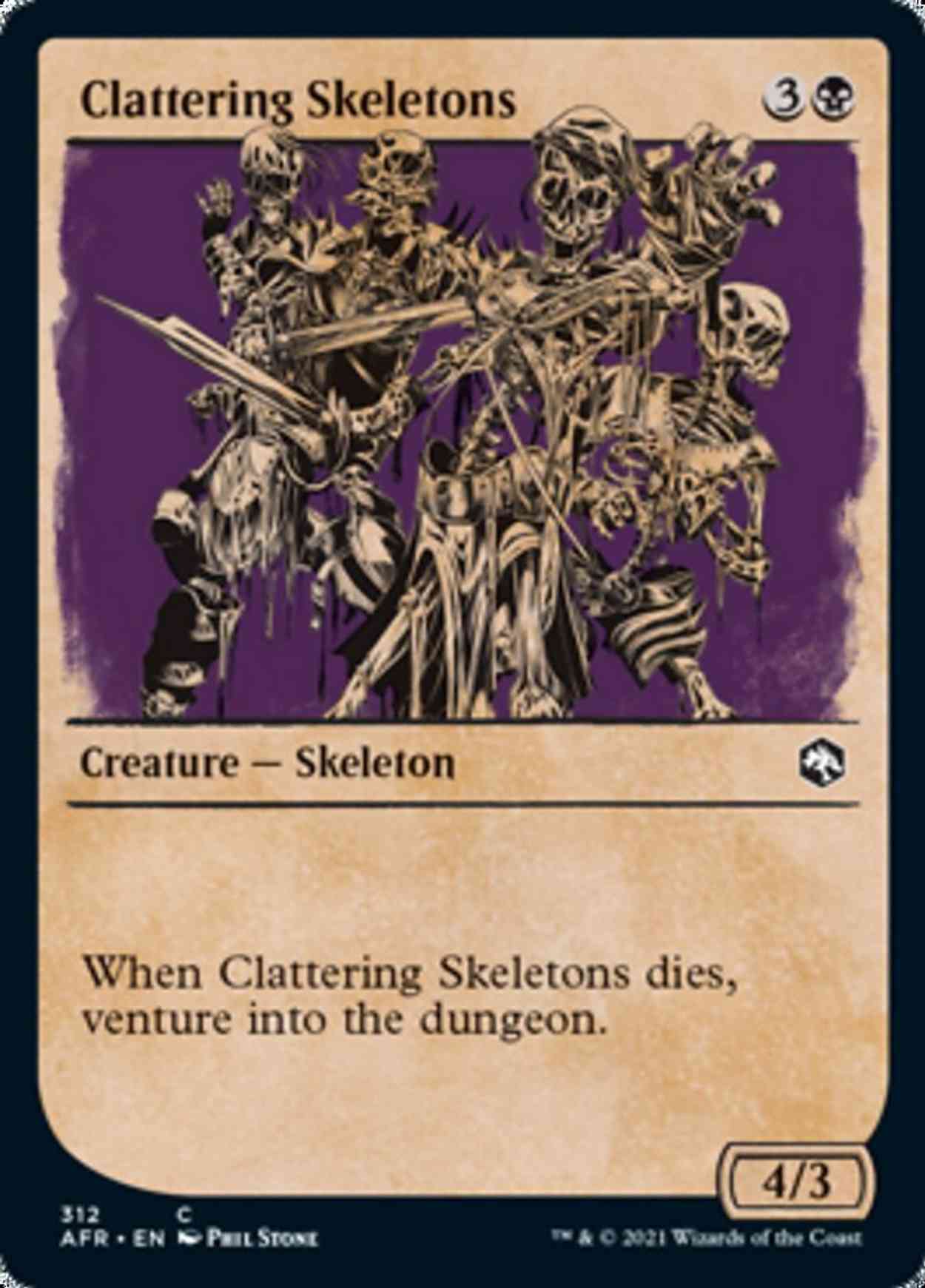 Clattering Skeletons (Showcase) magic card front