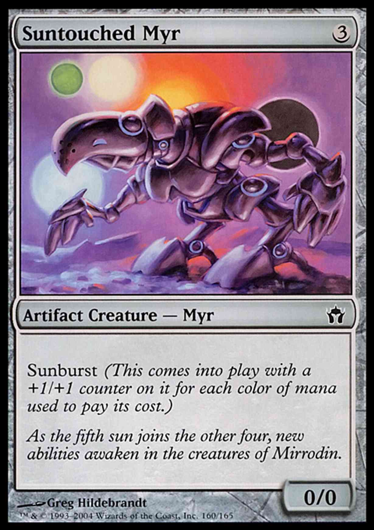 Suntouched Myr magic card front
