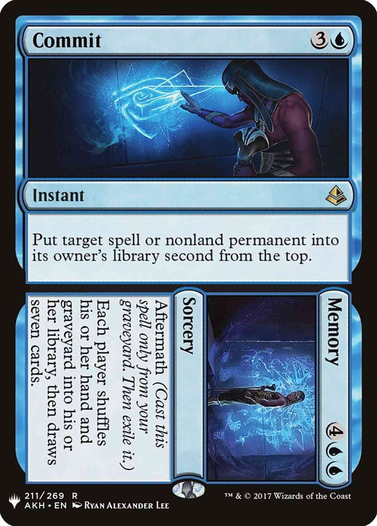 Commit // Memory magic card front