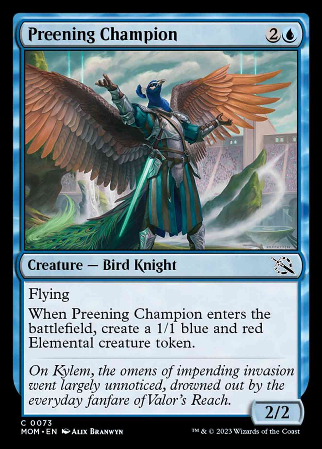 Preening Champion magic card front