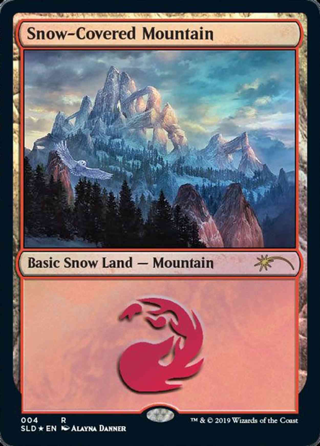 Snow-Covered Mountain (4) magic card front