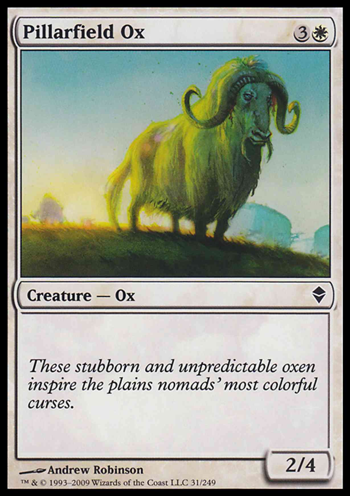 Pillarfield Ox Price from mtg Zendikar