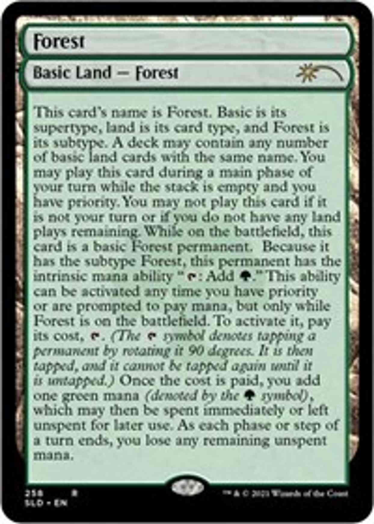 Forest (258) (Full-Text Lands) magic card front