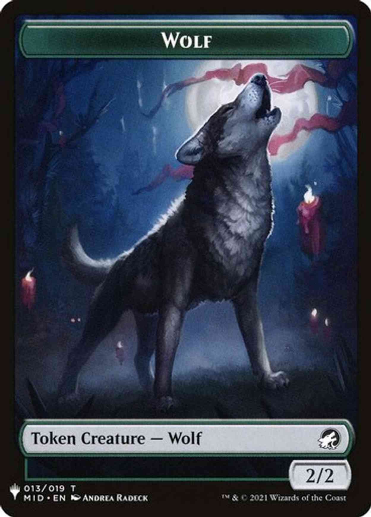 Wolf // Soldier Double-Sided Token magic card front