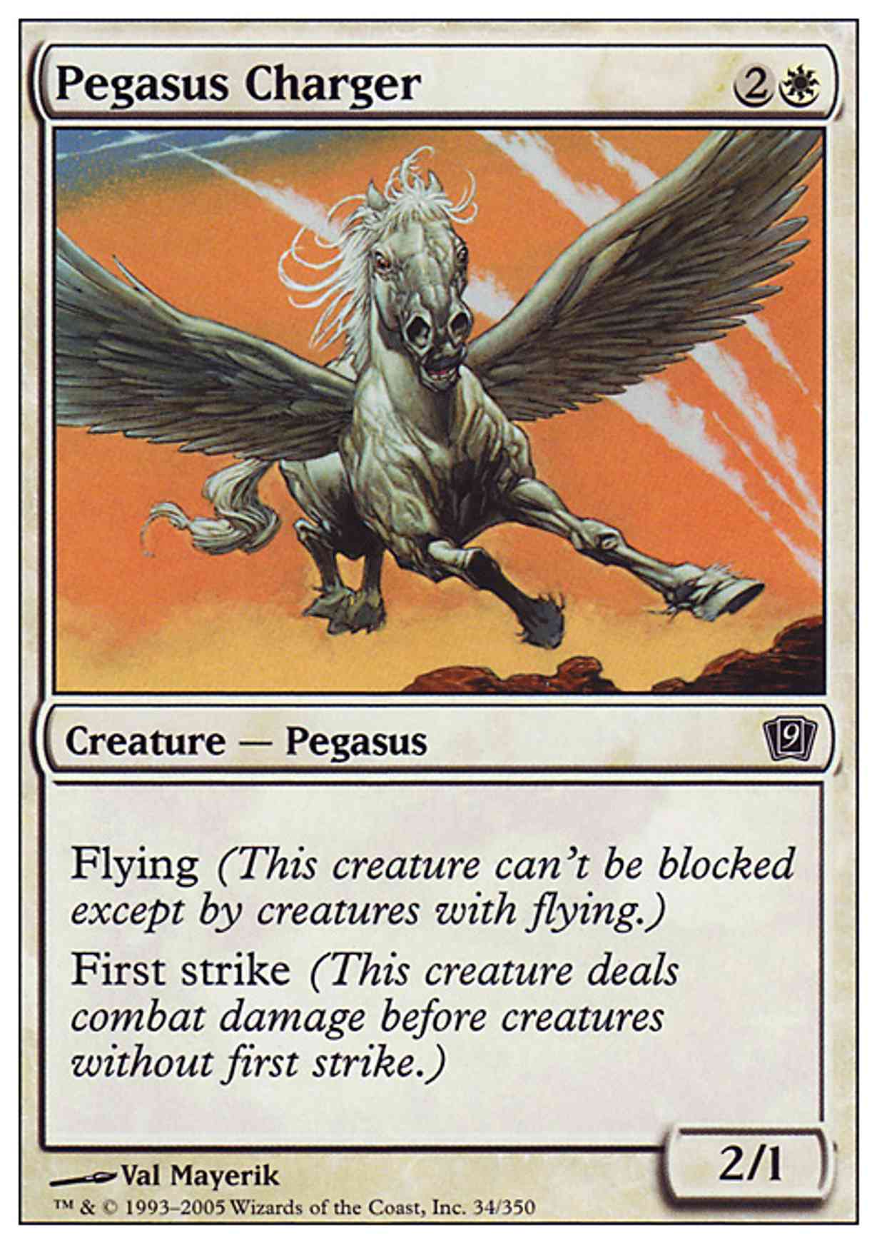 Pegasus Charger magic card front