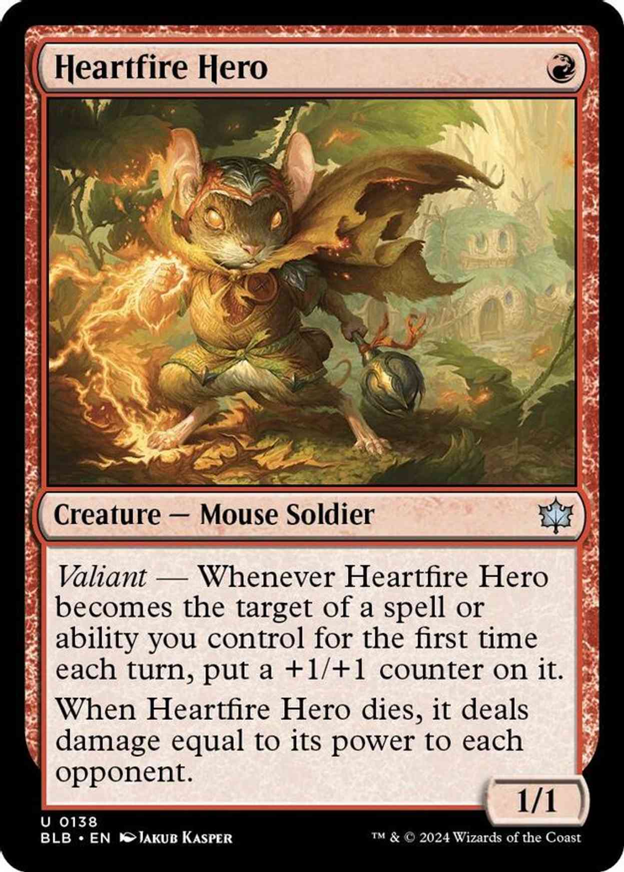 Heartfire Hero magic card front