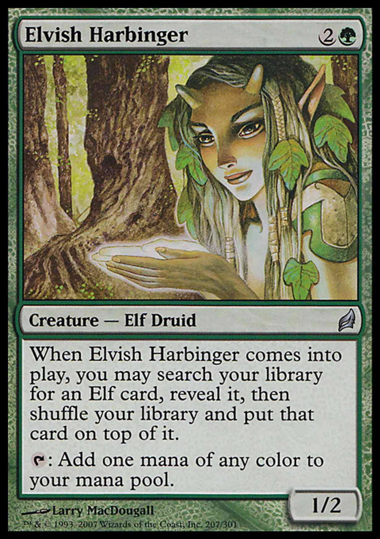 Elvish Harbinger magic card front