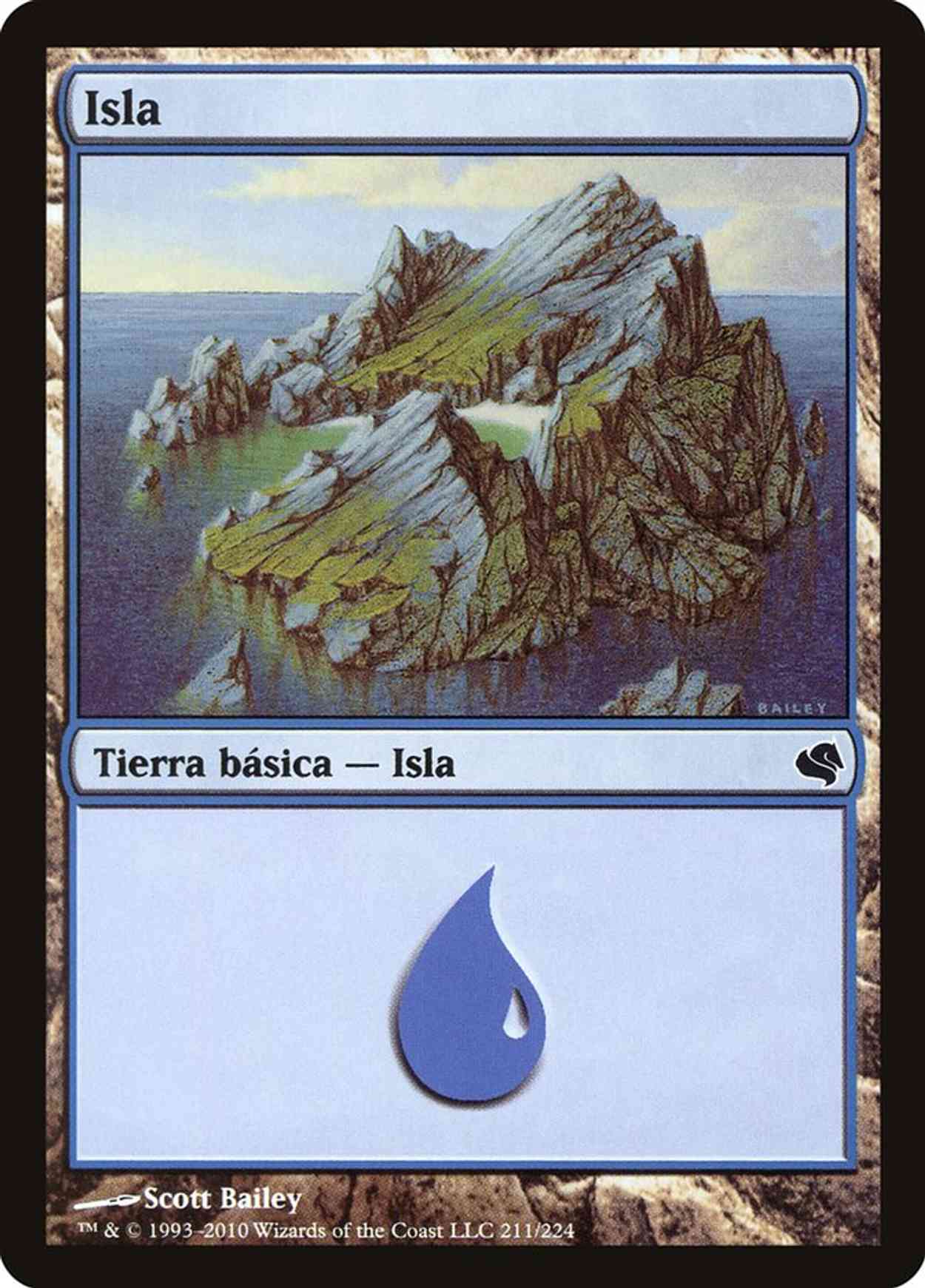 Island (Retro Frame) magic card front