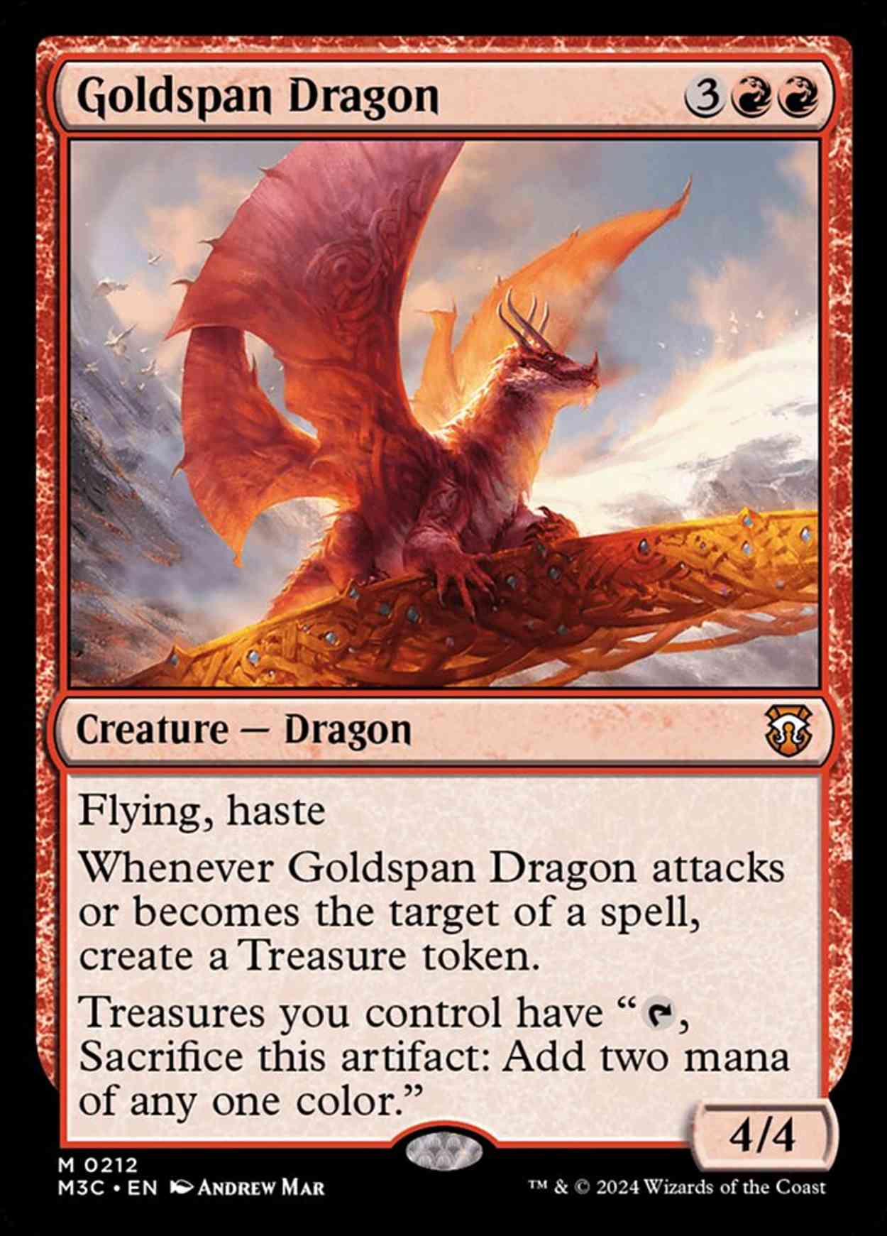 Goldspan Dragon magic card front