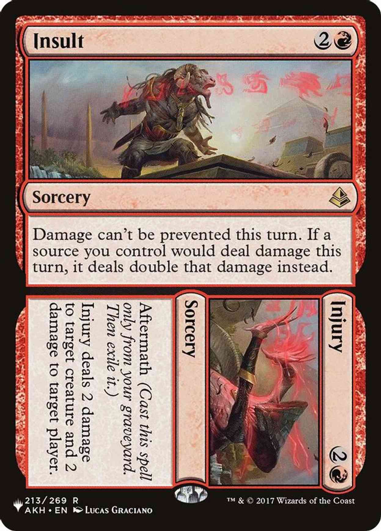 Insult // Injury magic card front