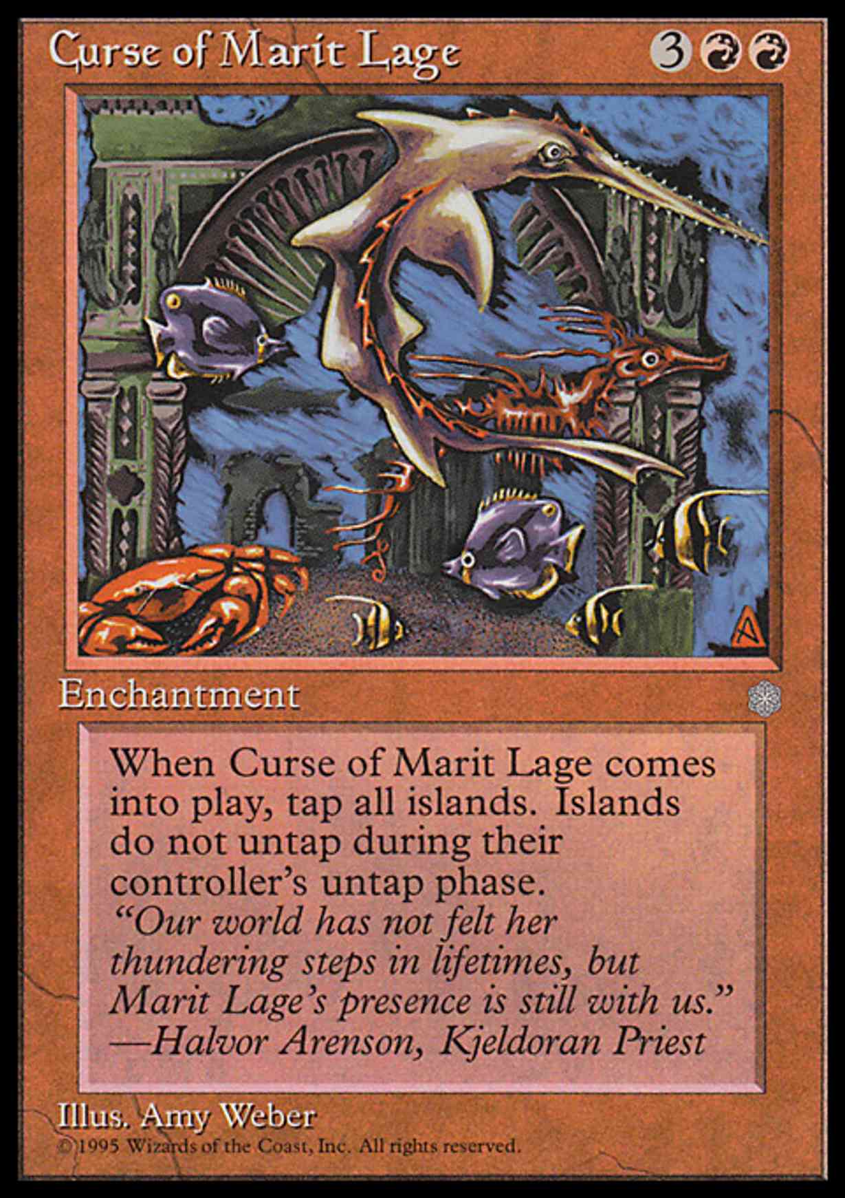 Curse of Marit Lage magic card front