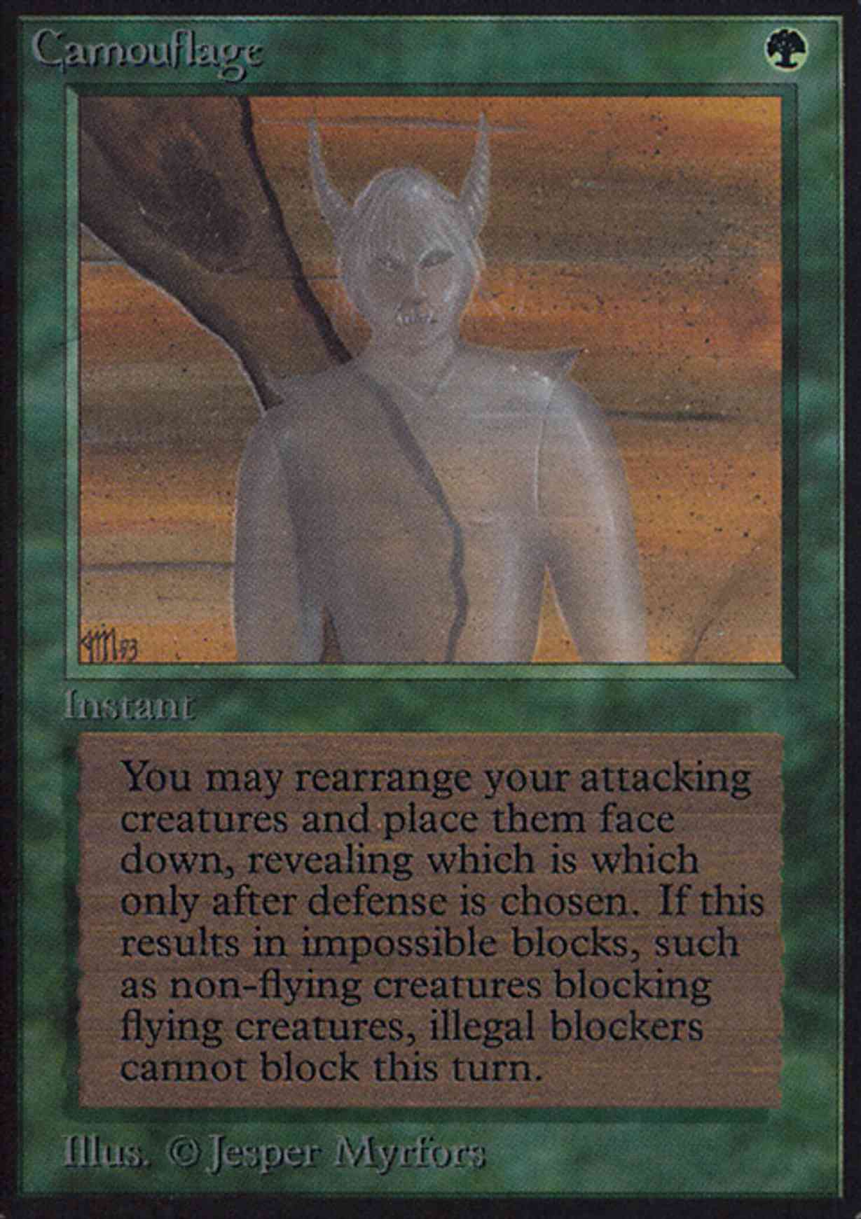 Camouflage magic card front