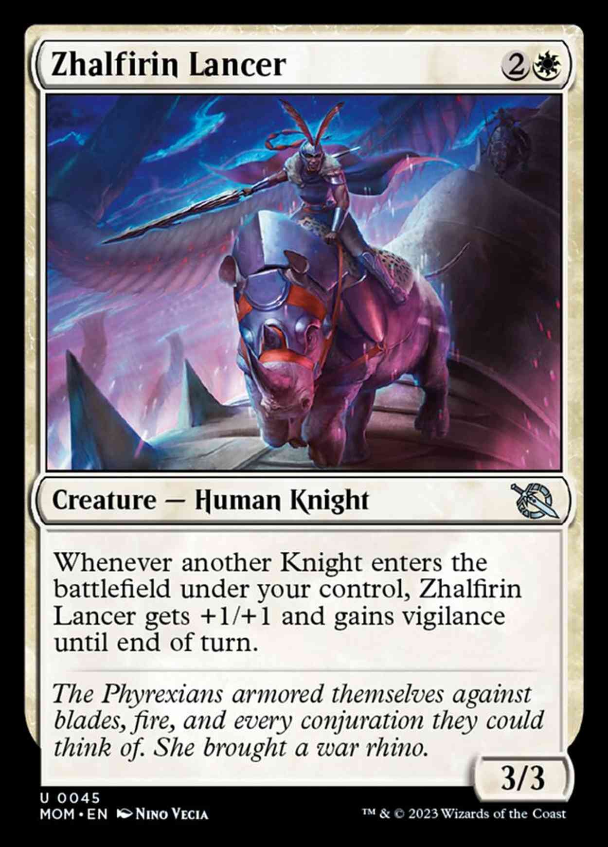 Zhalfirin Lancer magic card front