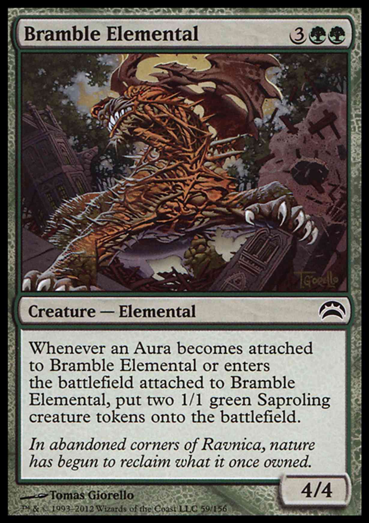 Bramble Elemental magic card front