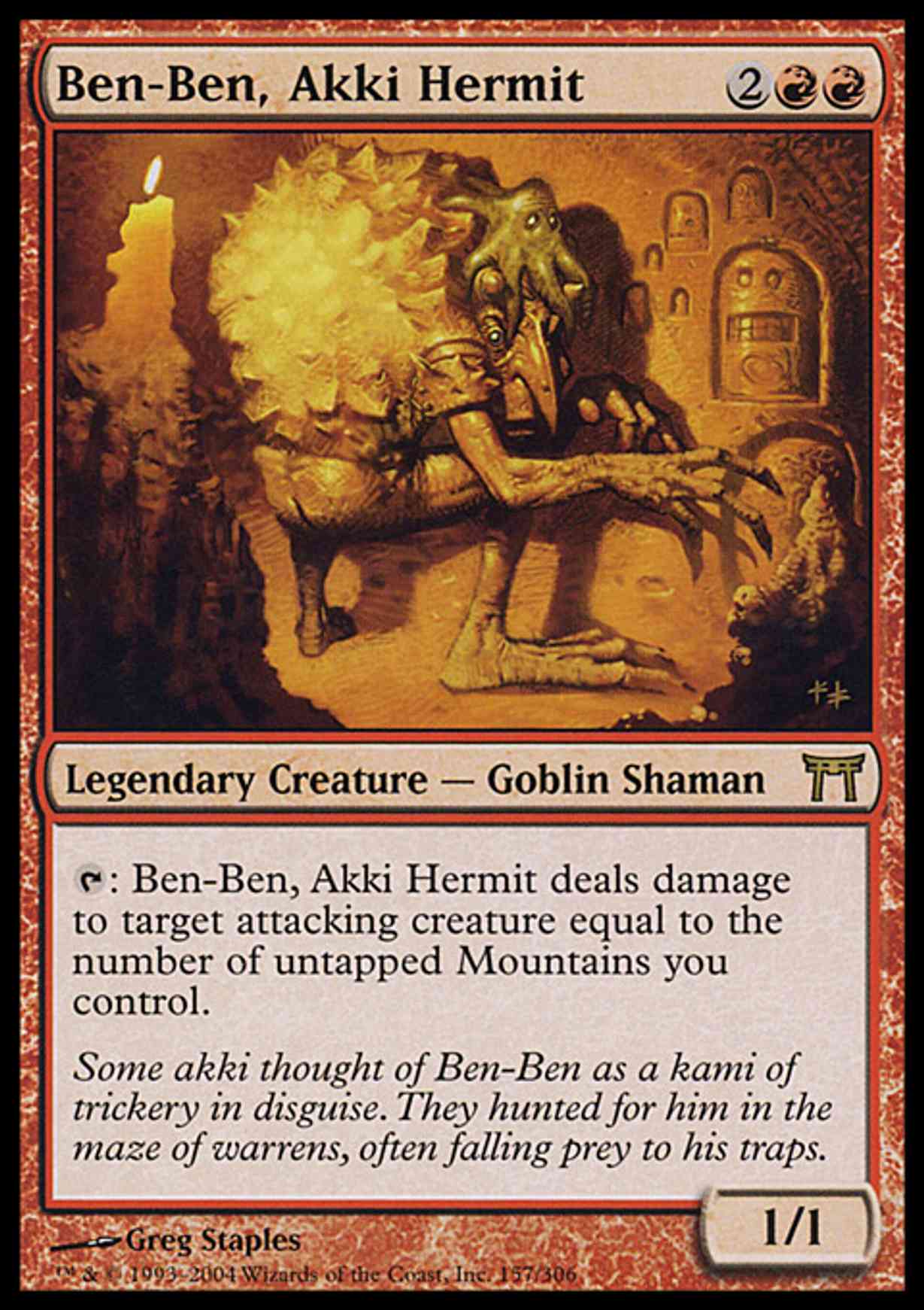 Ben-Ben, Akki Hermit magic card front