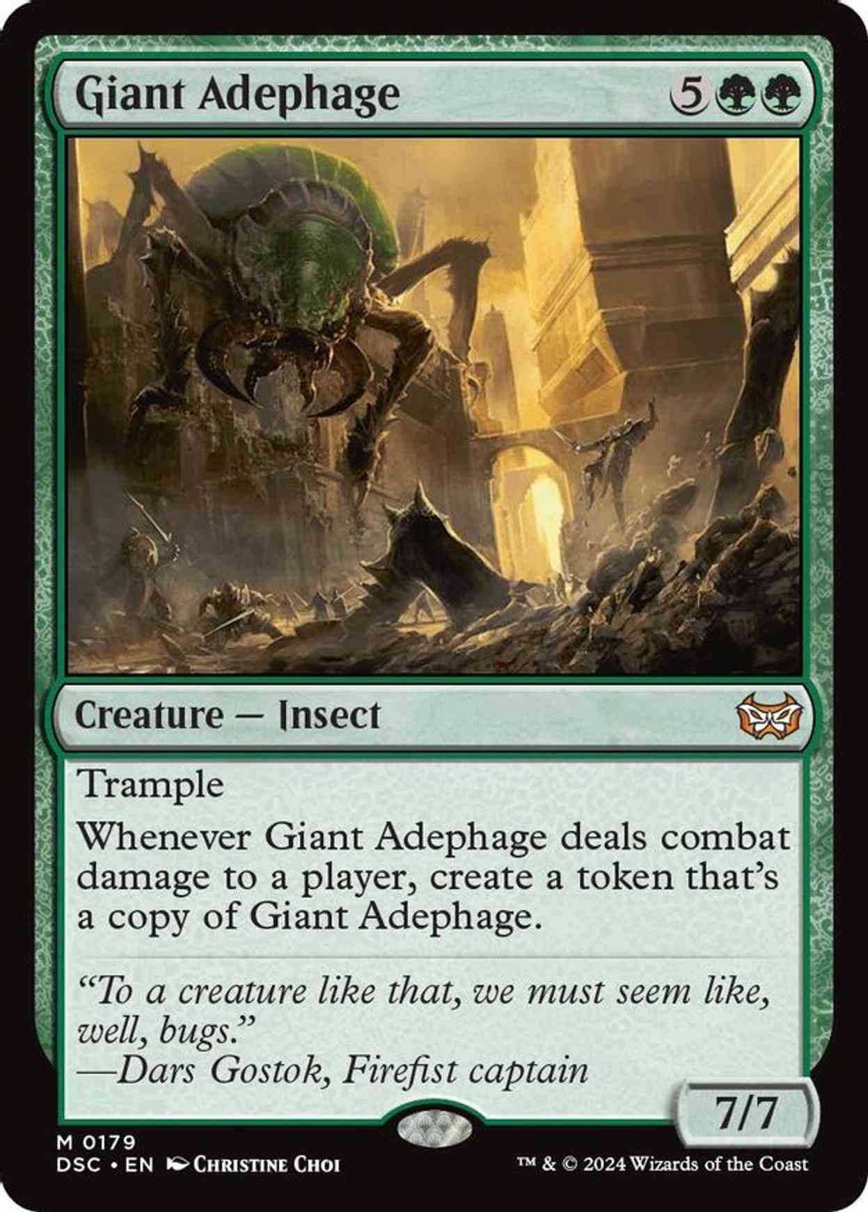 Giant Adephage magic card front