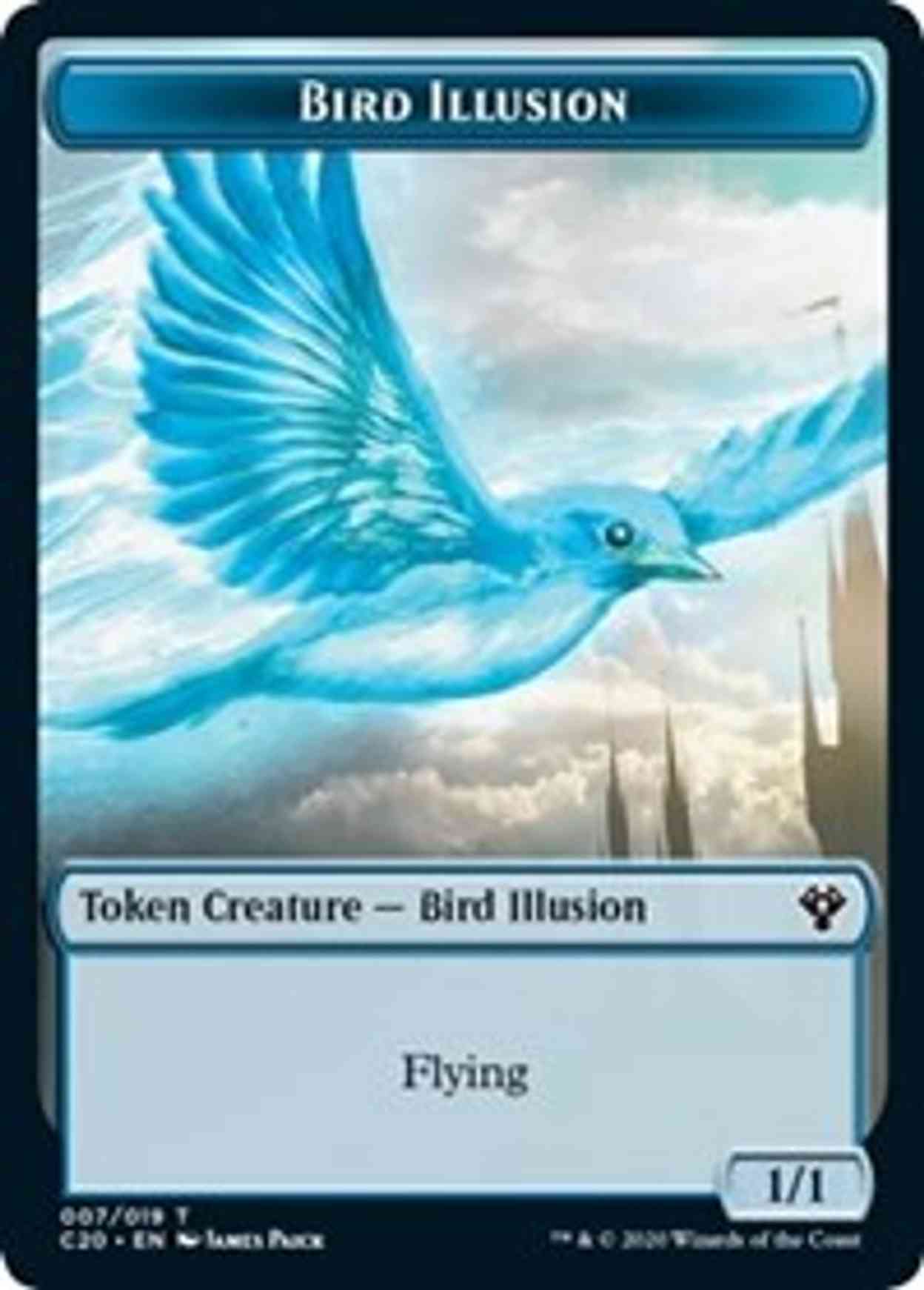 Bird Illusion // Beast (011) Double-sided Token magic card front