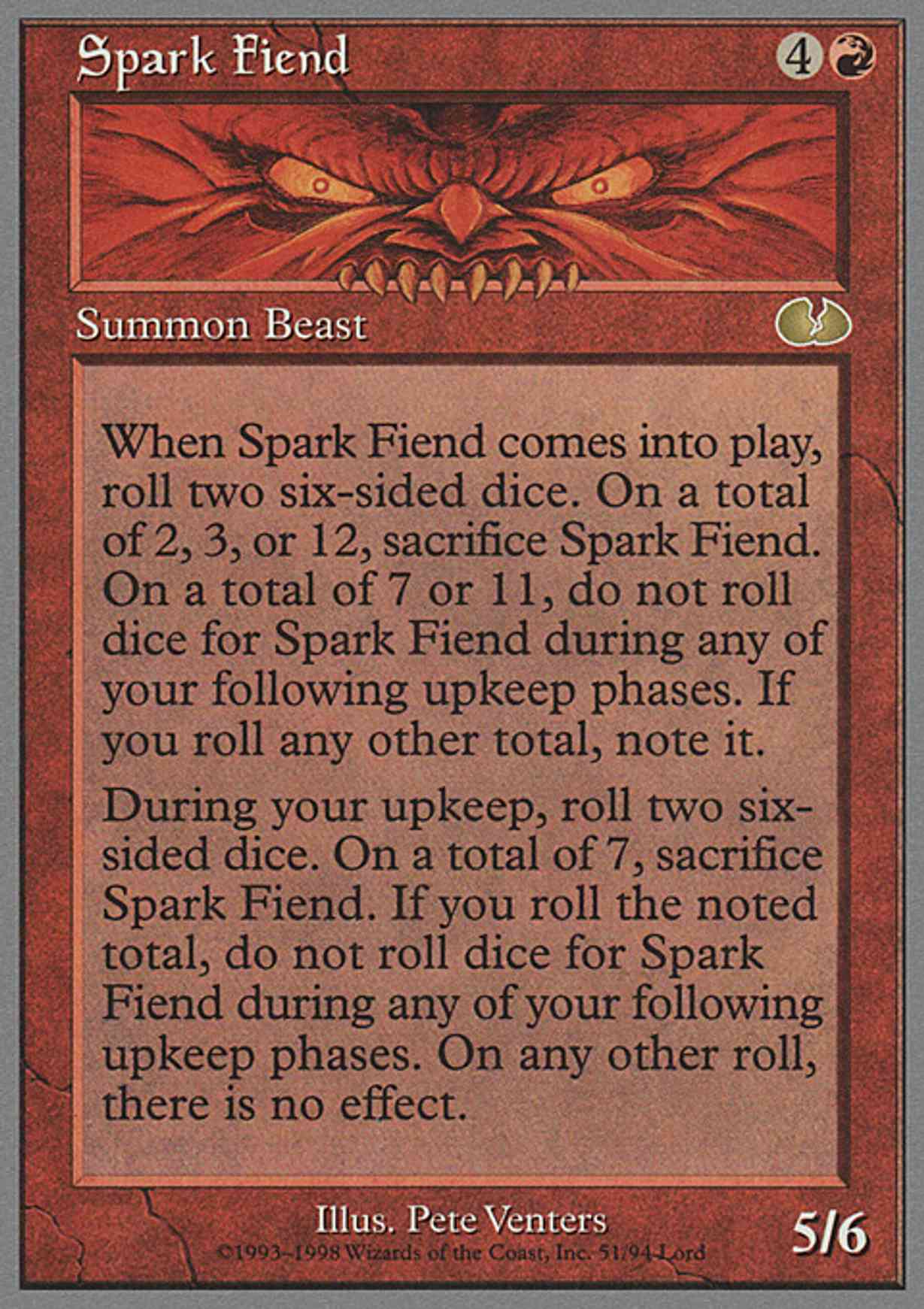 Spark Fiend magic card front