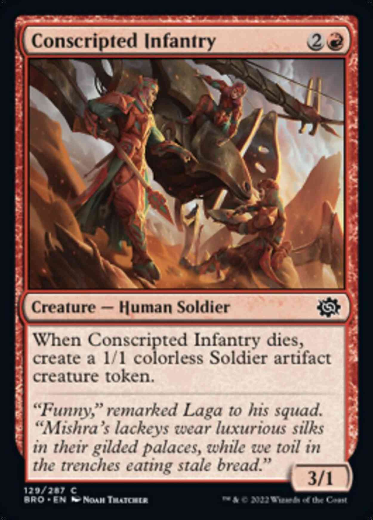 Conscripted Infantry magic card front