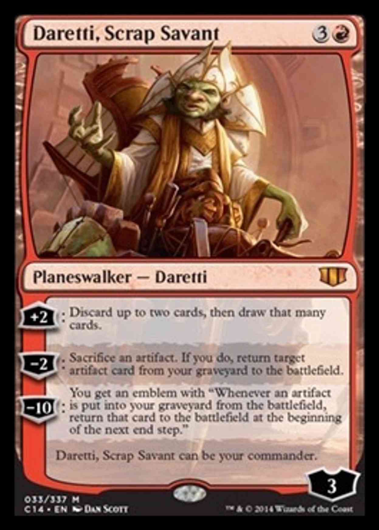 Daretti, Scrap Savant (Commander 2014) magic card front