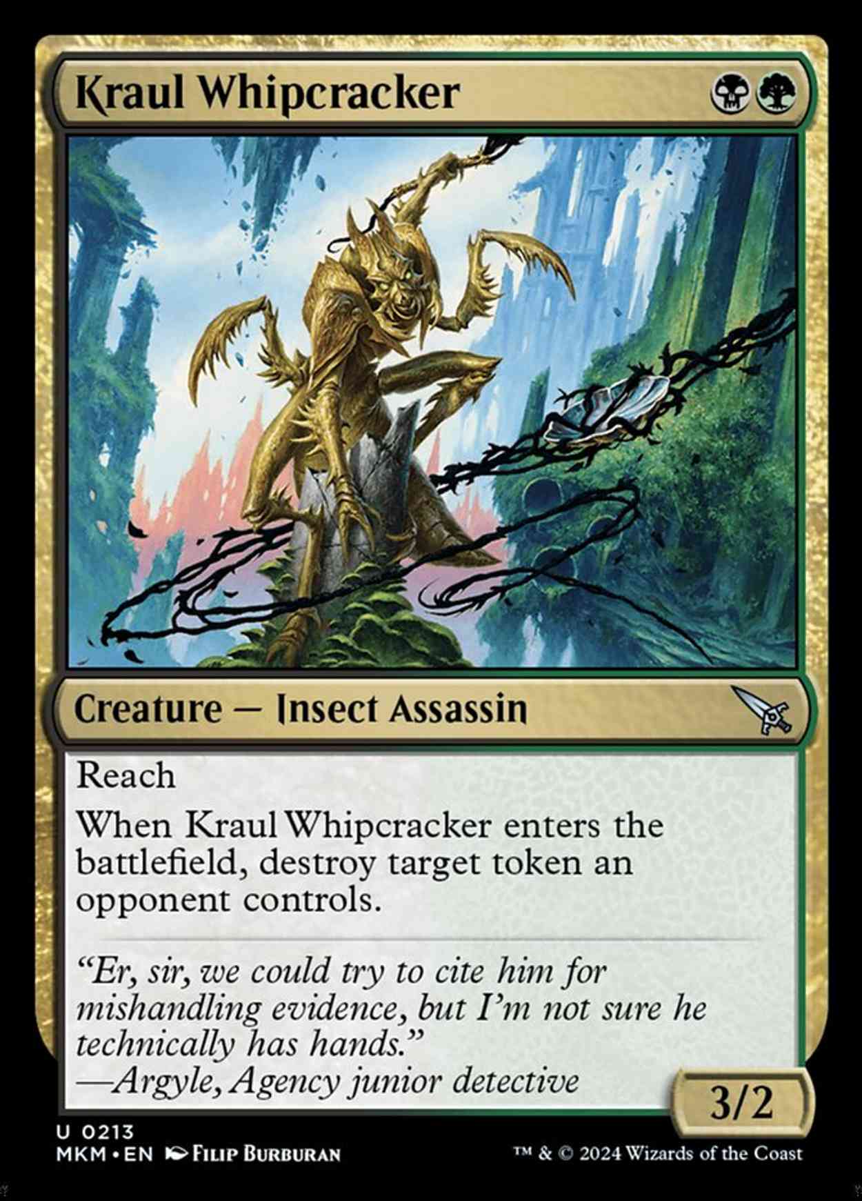 Kraul Whipcracker (Black Whip) magic card front