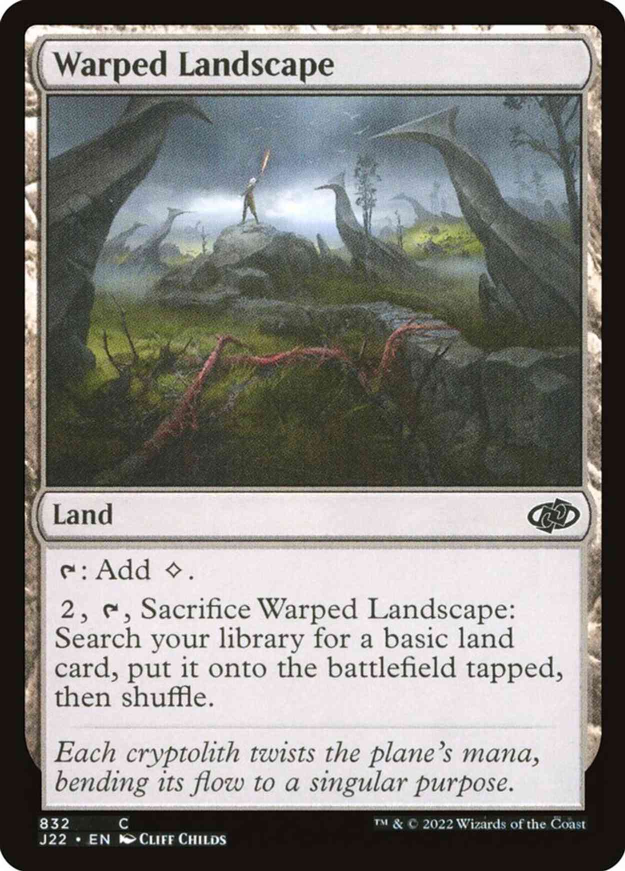 Warped Landscape magic card front