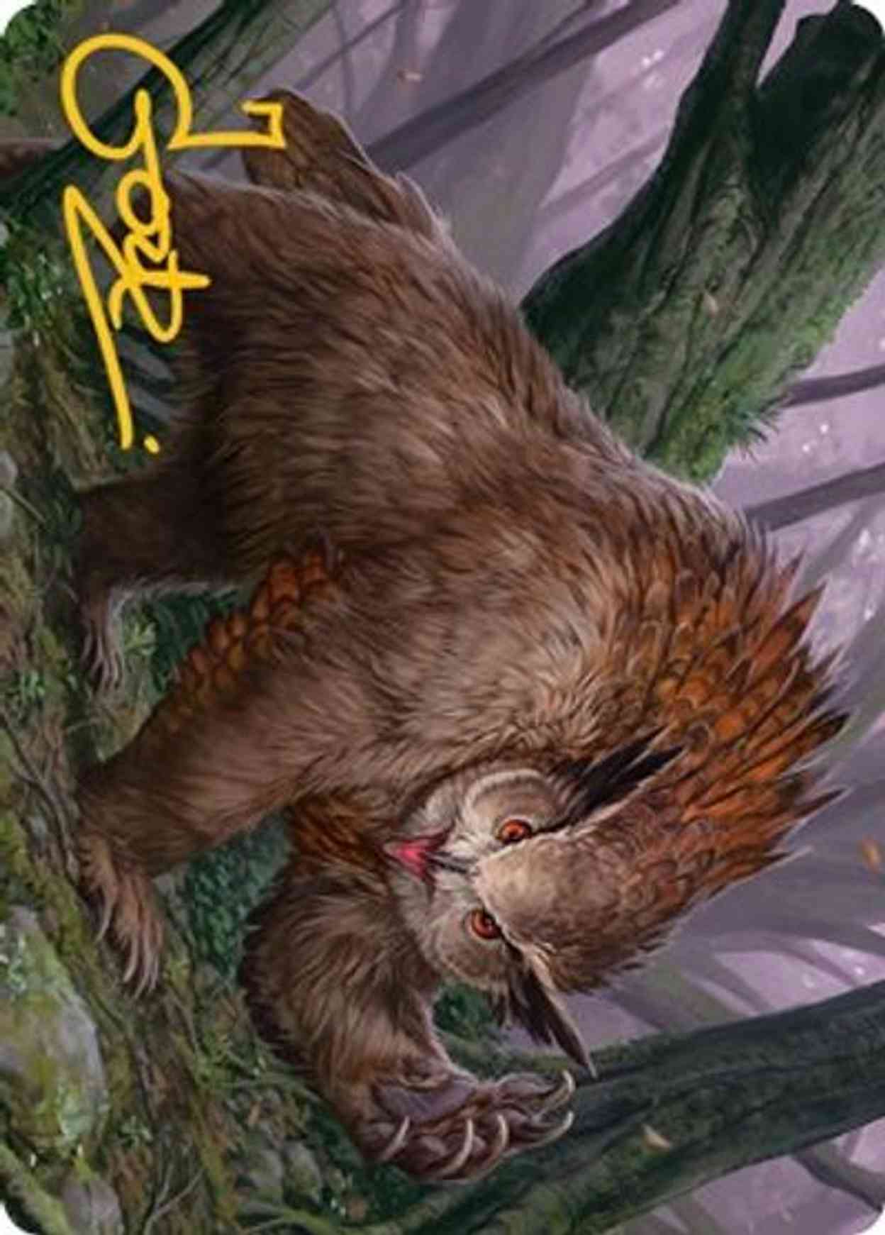 Owlbear Art Card (Gold-Stamped Signature) magic card front